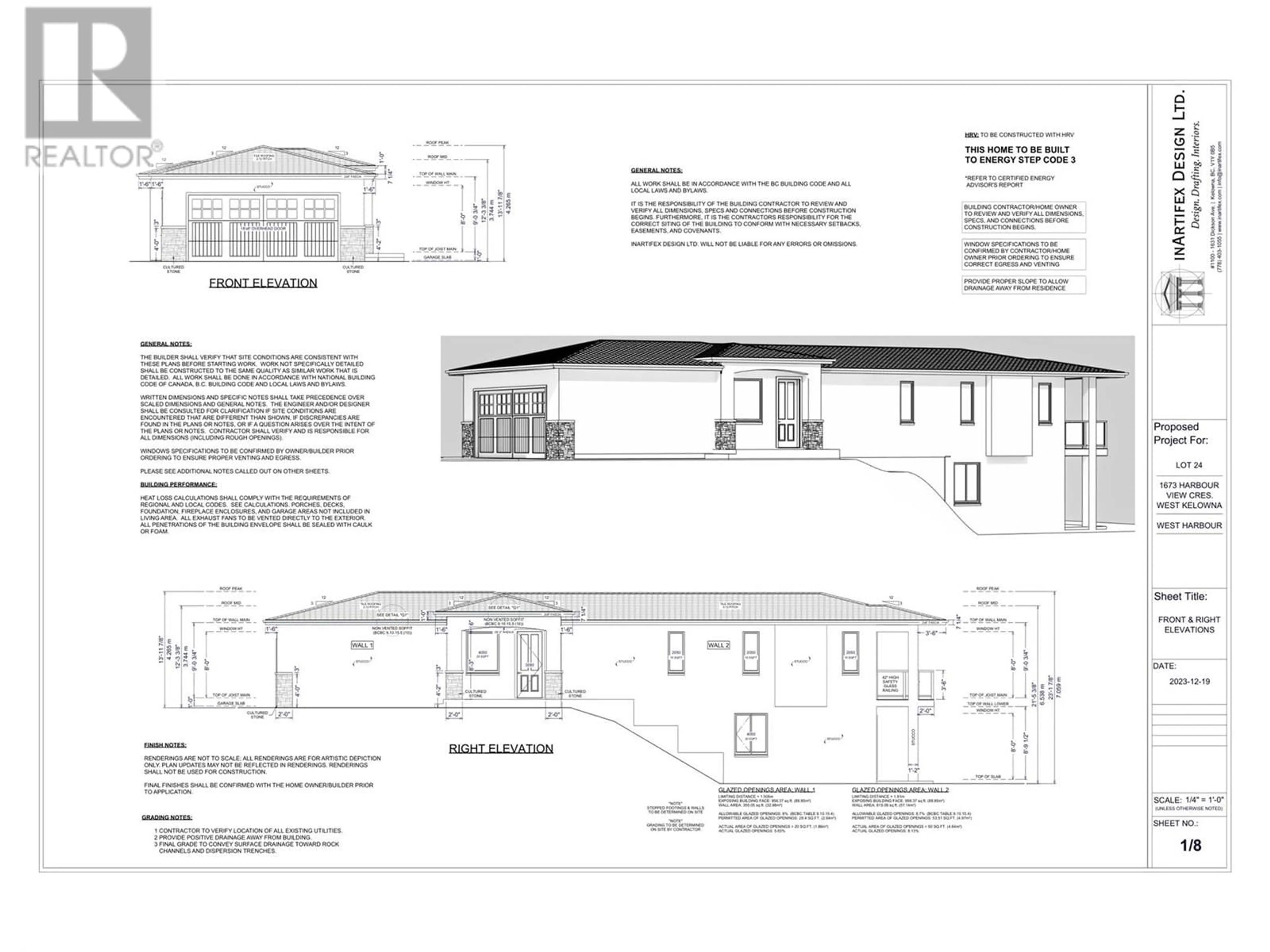 Floor plan for 1673 Harbour View Crescent Lot# Lot 885, Kelowna British Columbia V1Z4E1