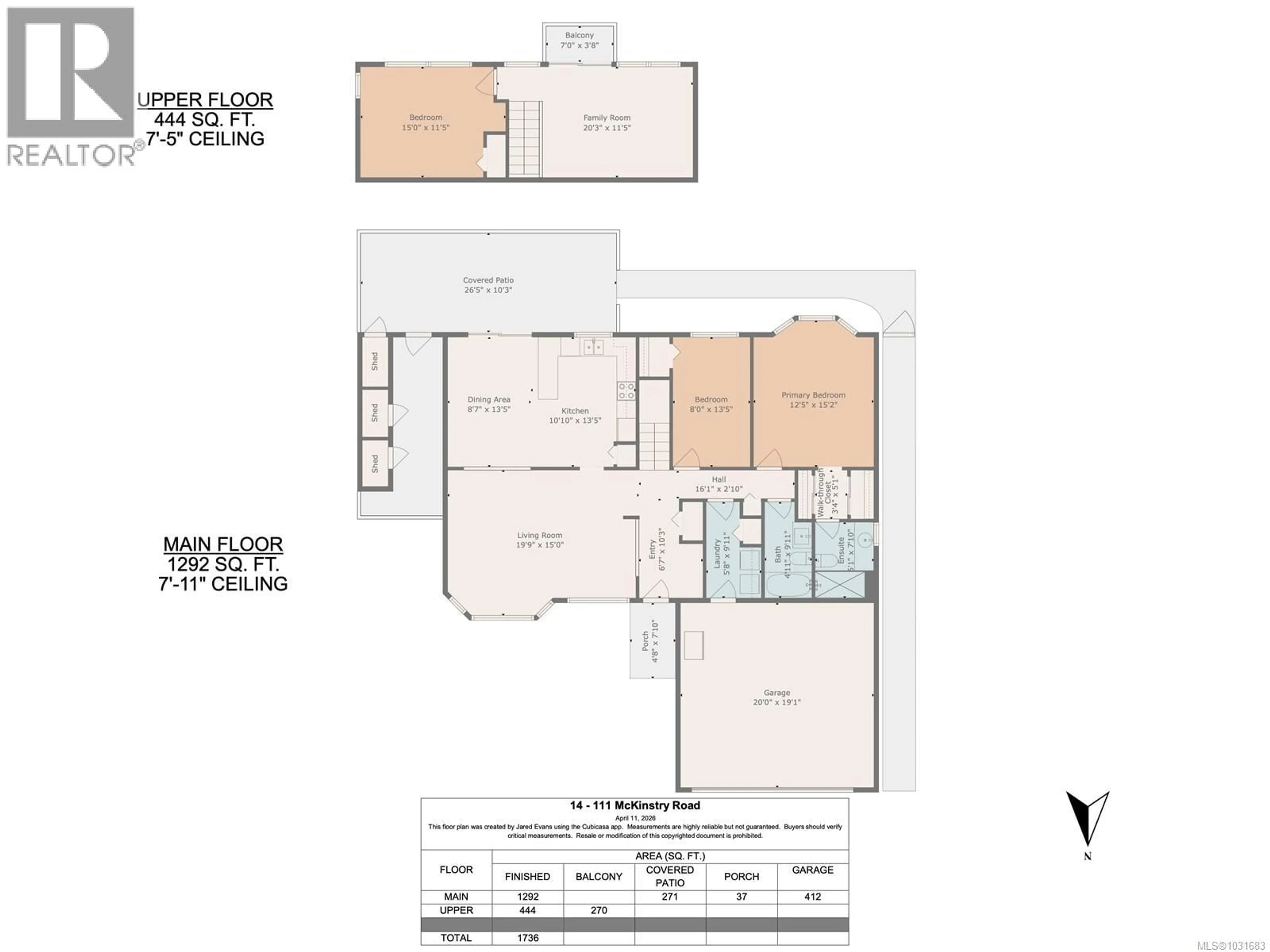 Floor plan for 14 - 111 MCKINSTRY ROAD, Duncan British Columbia V9L4T5