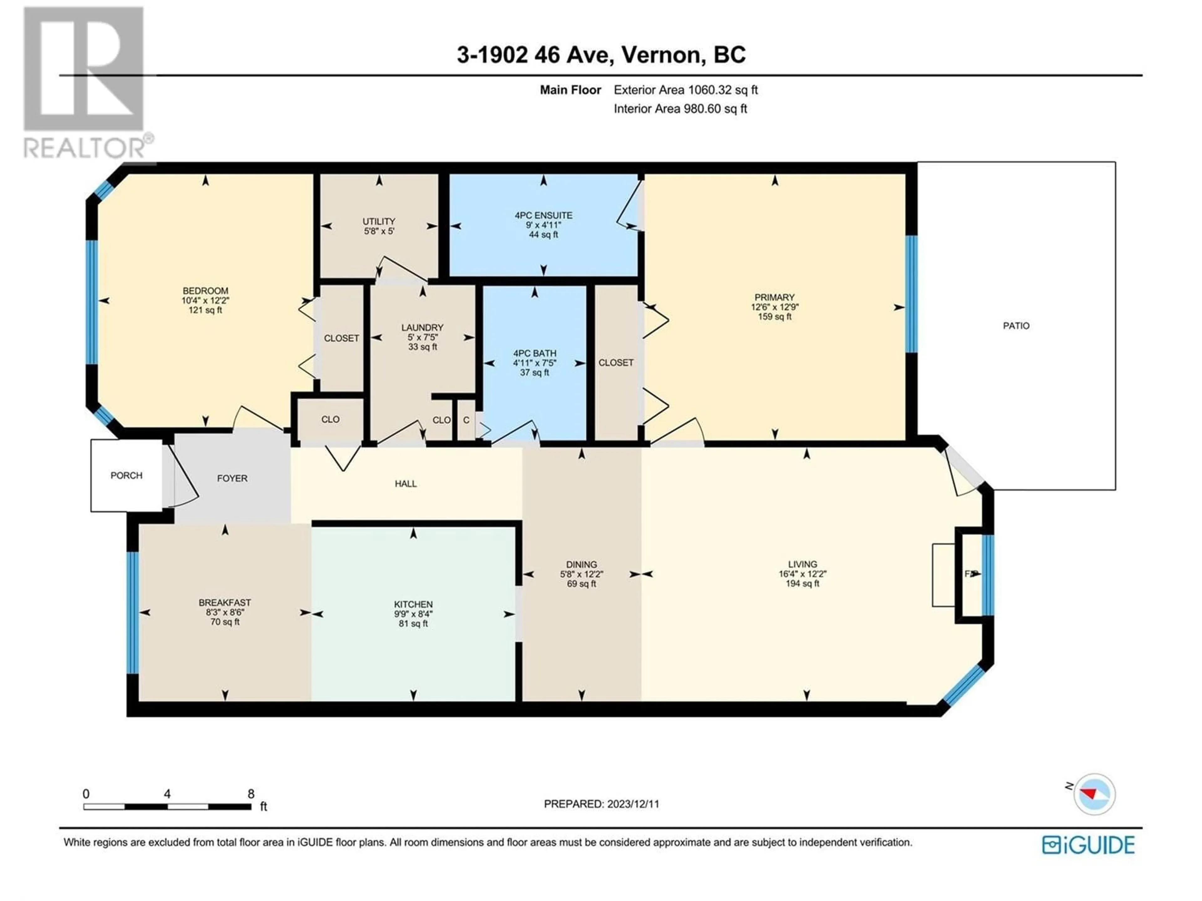 Floor plan for 1902 46 Avenue Unit# 3, Vernon British Columbia V1T3P5