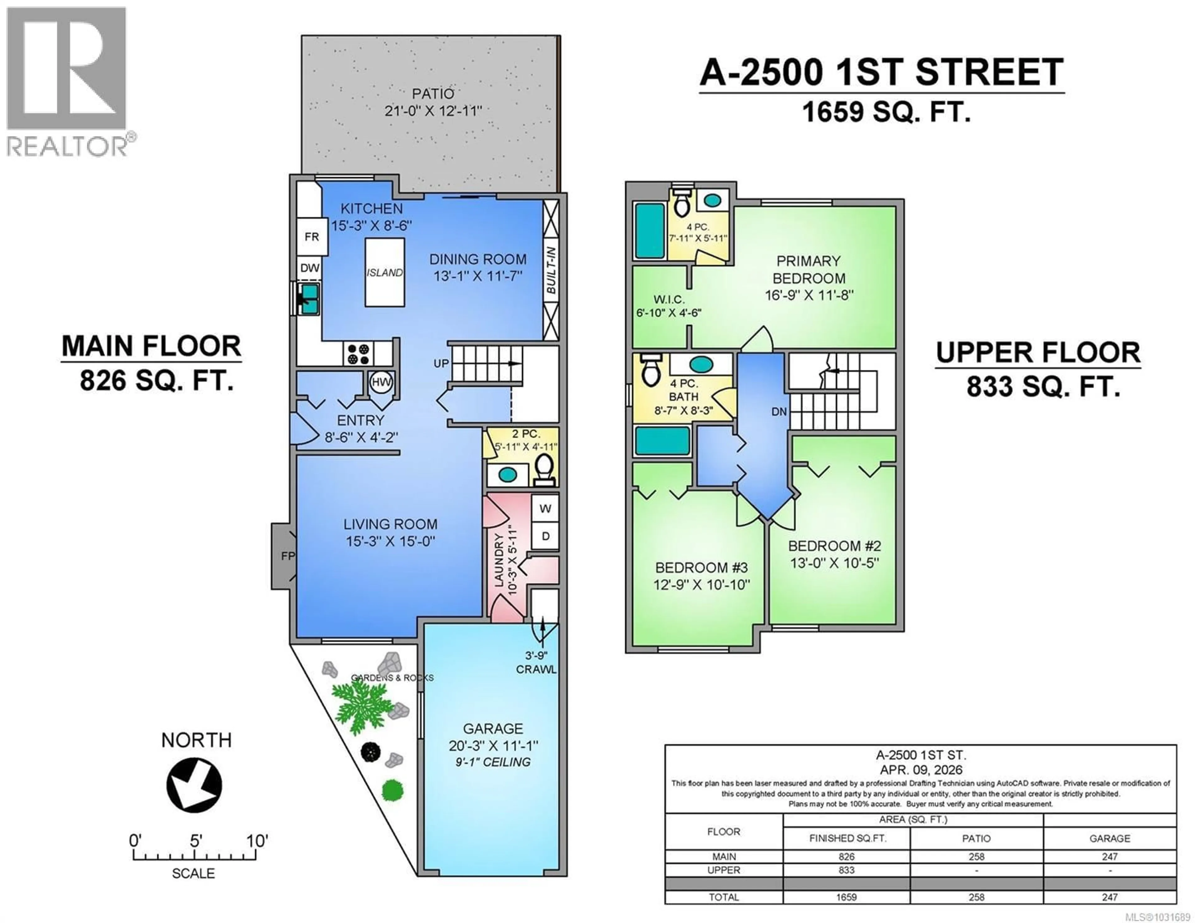 Floor plan for A - 2500 1ST STREET, Courtenay British Columbia V9N8X9