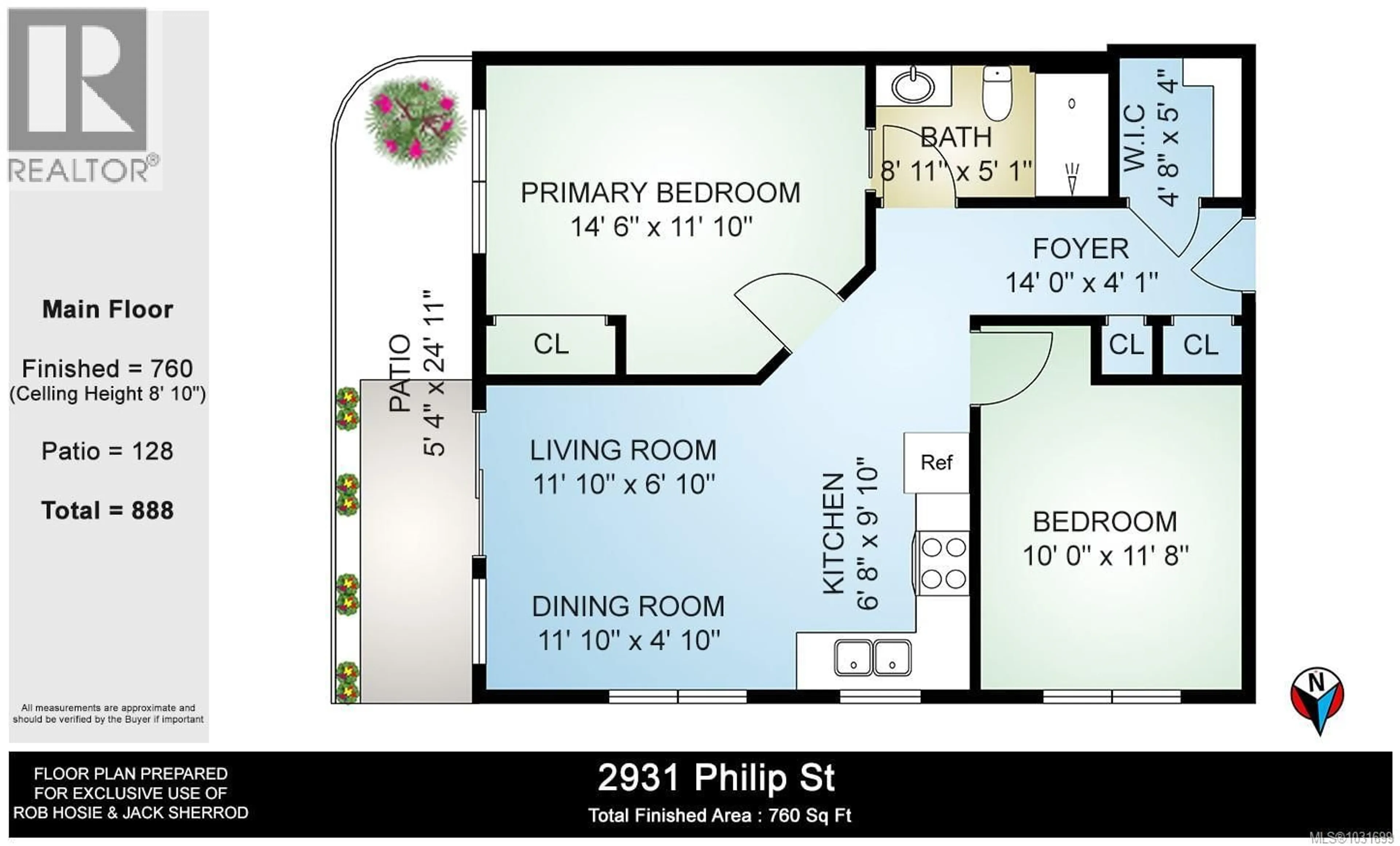 Floor plan for 104 - 1485 GARNET ROAD, Saanich British Columbia V8P5T5