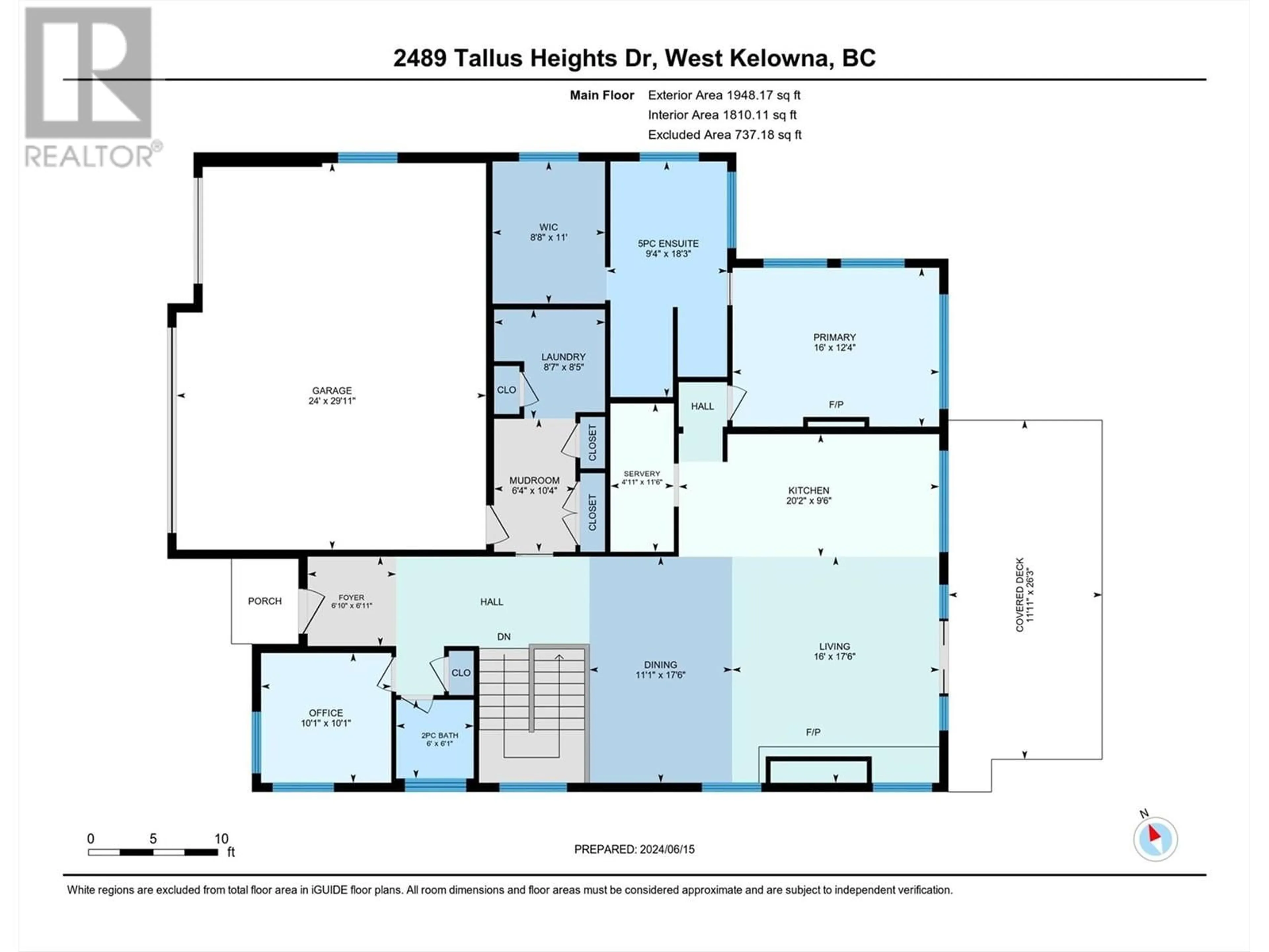 Floor plan for 2489 Tallus Heights Drive, West Kelowna British Columbia V4T3M2