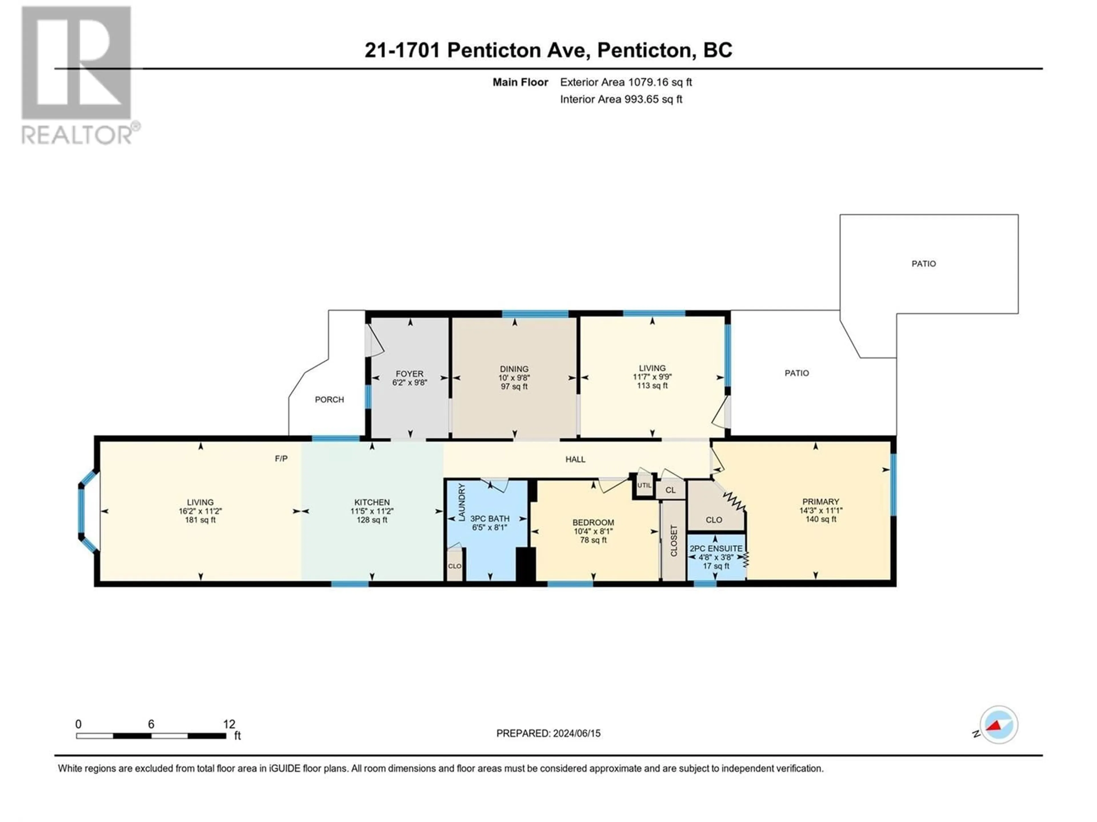 Floor plan for 1701 Penticton Avenue Unit# 21, Penticton British Columbia V2A2N6