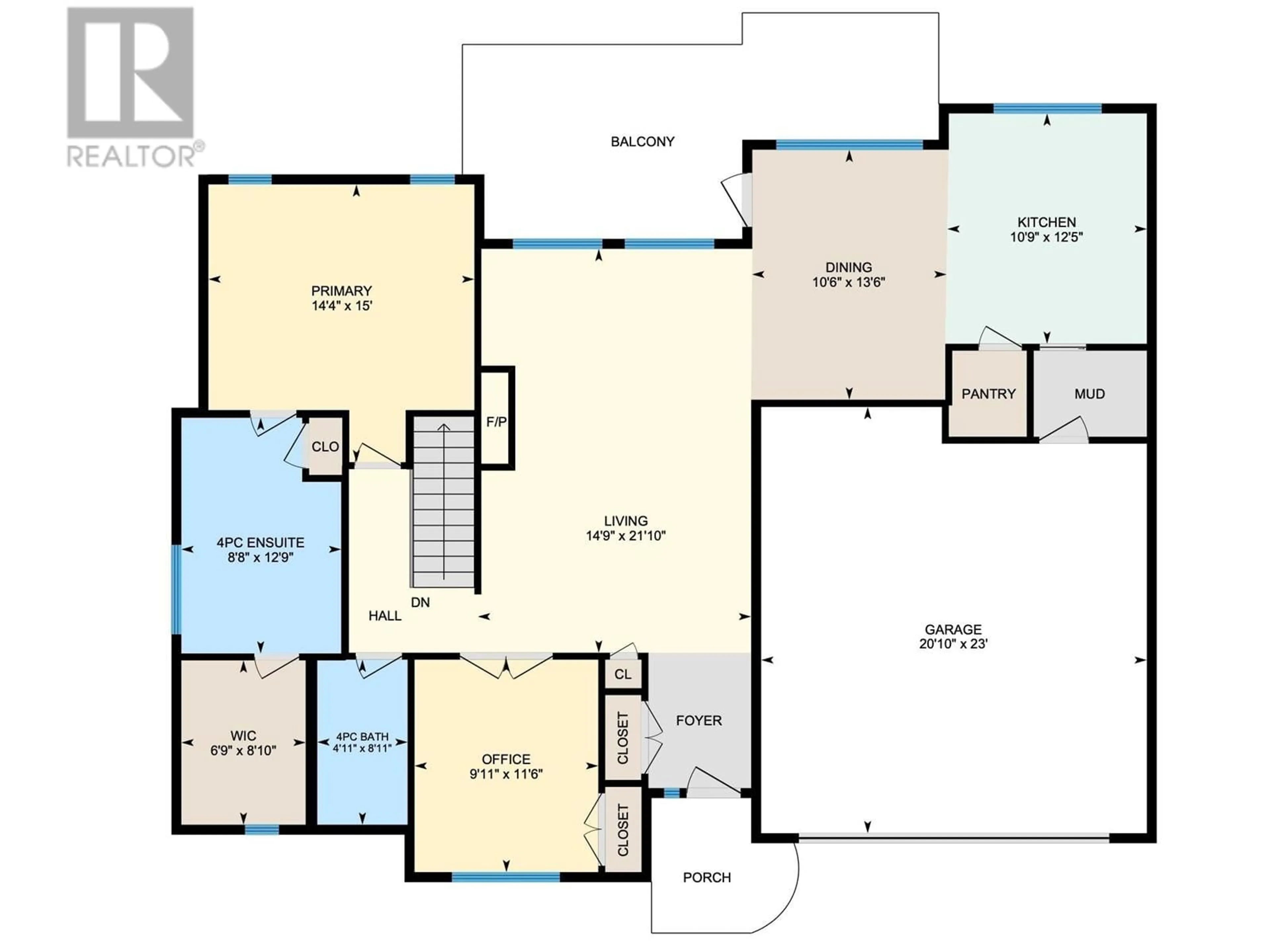 Floor plan for 1884 Rosealee Lane, West Kelowna British Columbia V1Z4C7