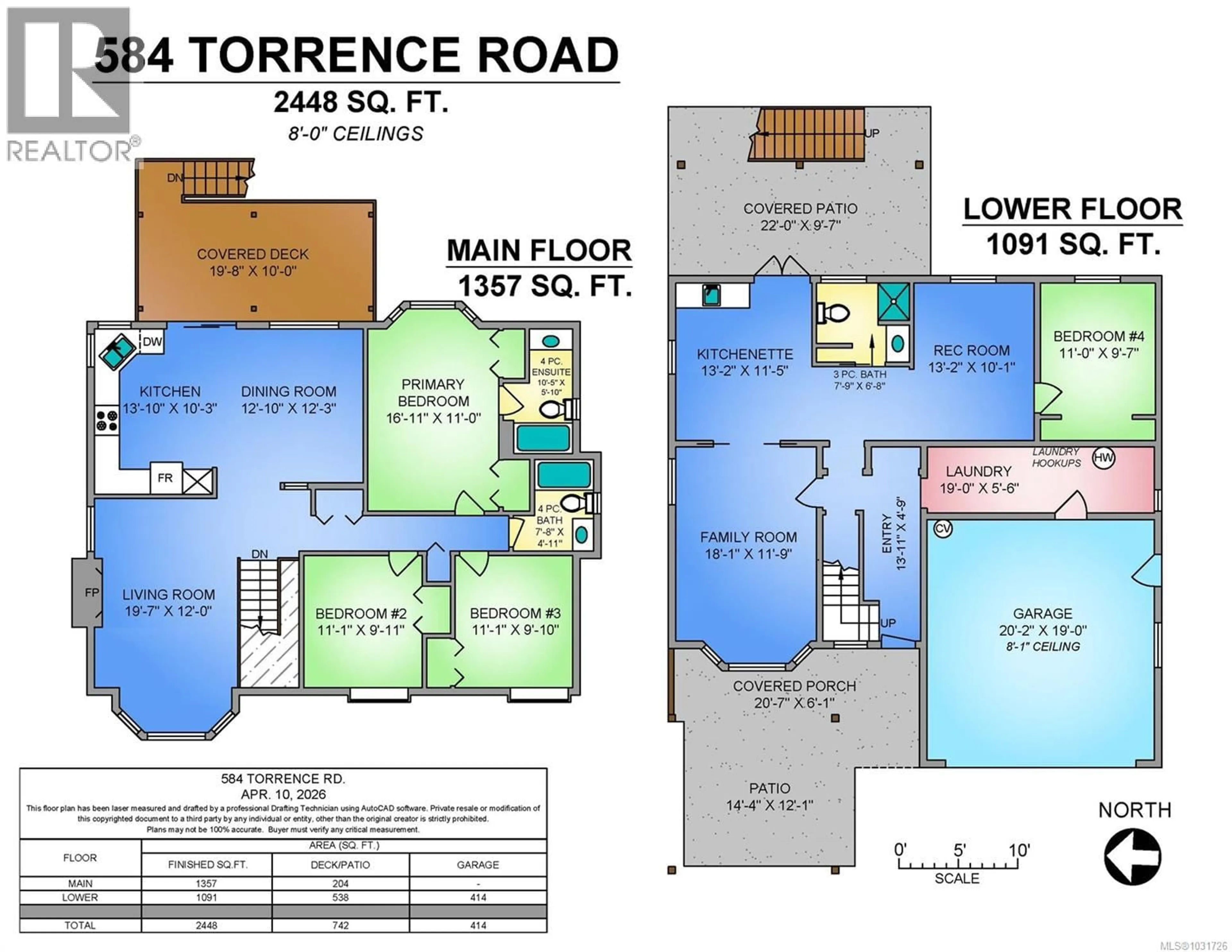 Floor plan for 584 TORRENCE ROAD, Comox British Columbia V9M3L5