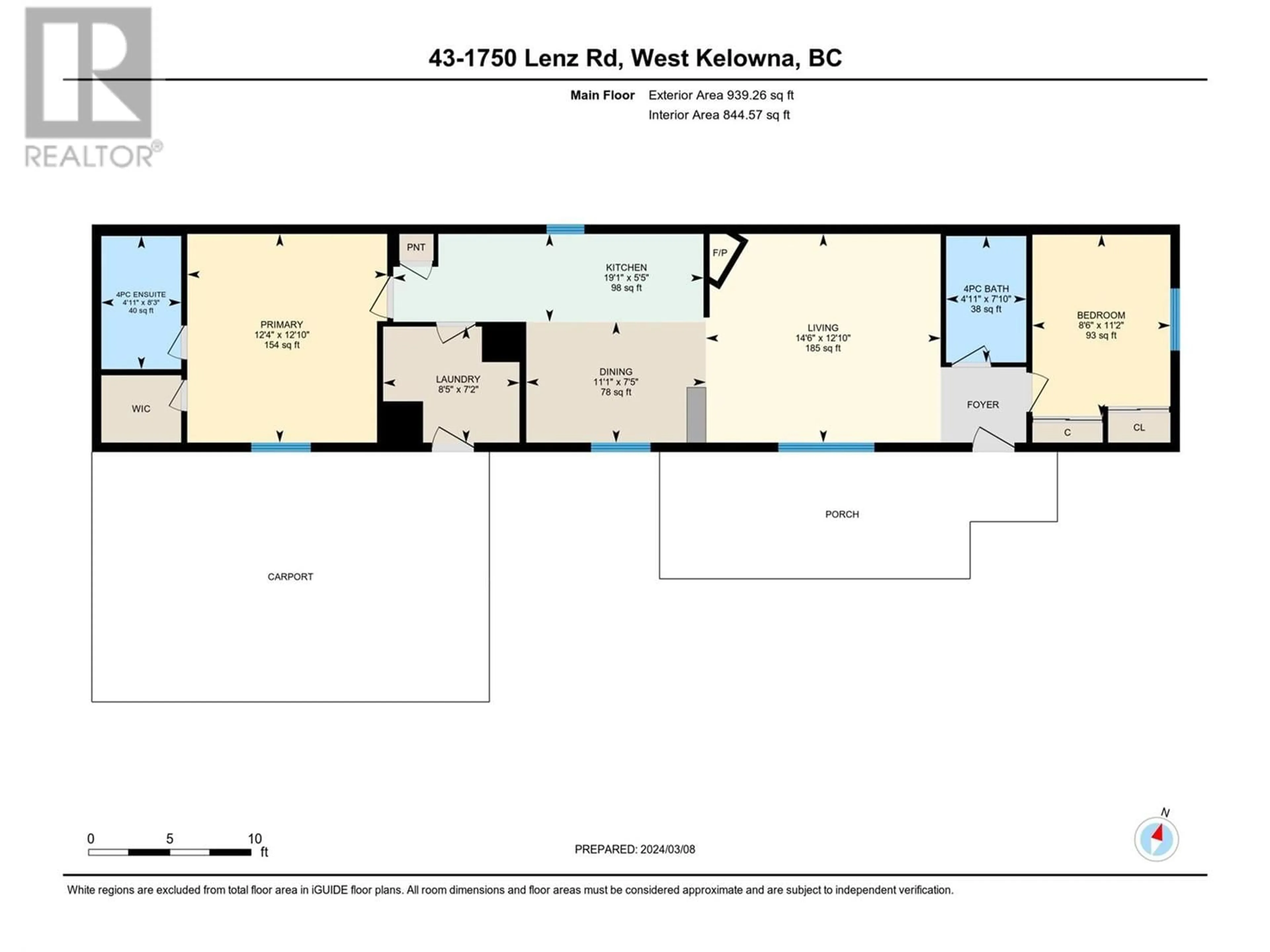 Floor plan for 1750 Lenz Road Unit# 43 Lot# 43, West Kelowna British Columbia V1Z3N1