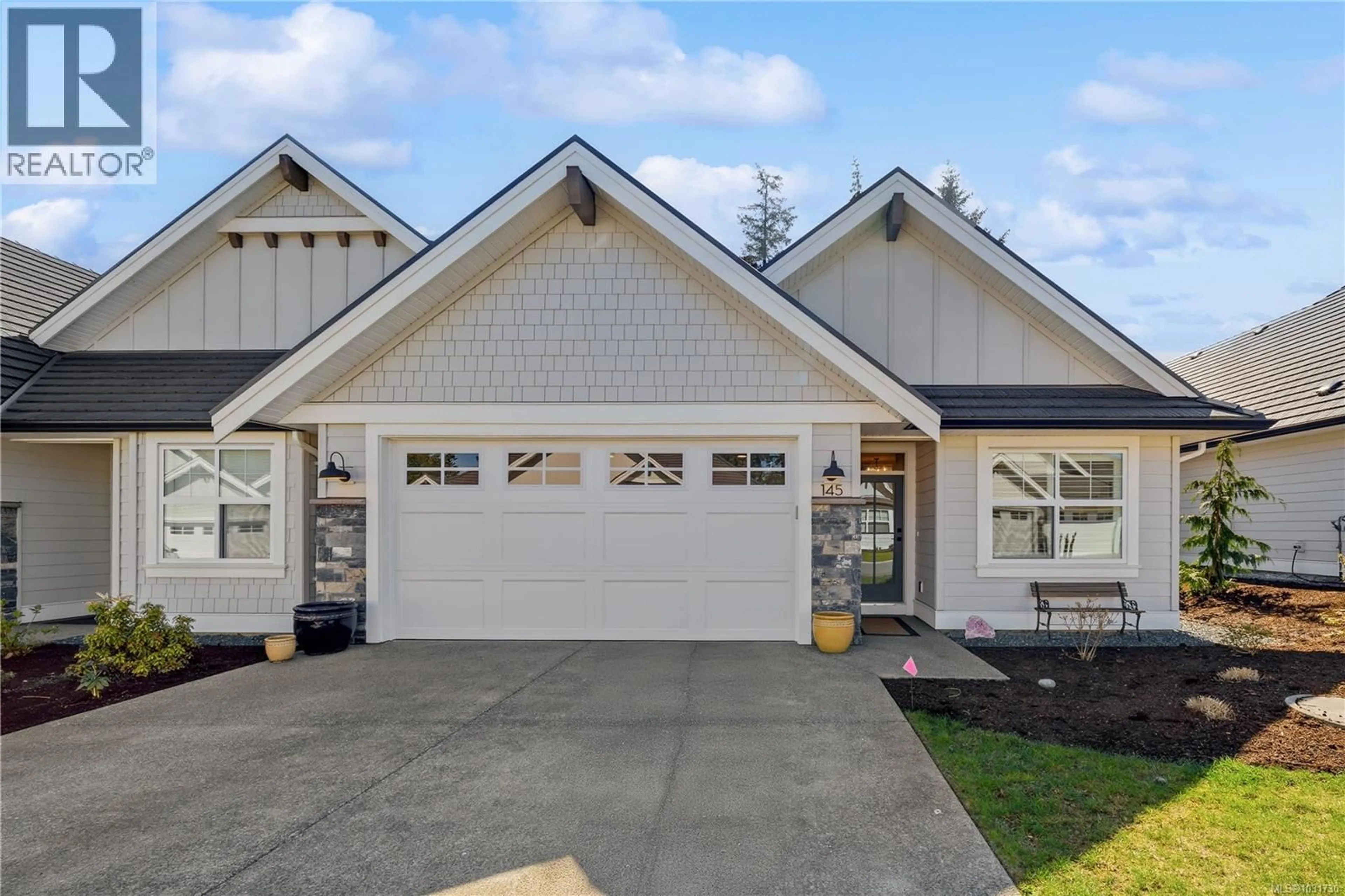 Home with vinyl exterior material, street for 145 - 1444 CROWN ISLE DRIVE, Courtenay British Columbia V9N0B8