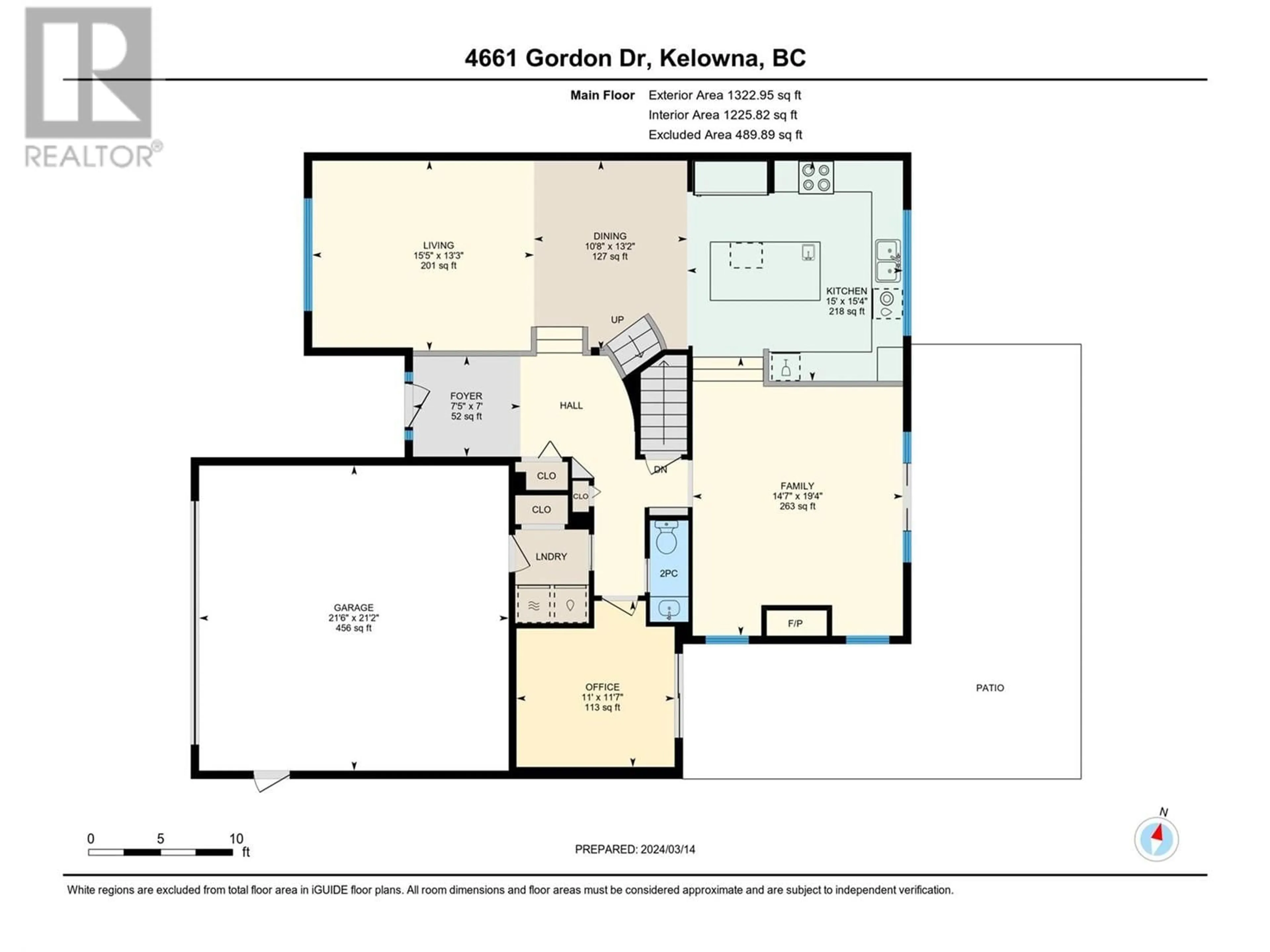 Floor plan for 4661 Gordon Drive, Kelowna British Columbia V1W1T5