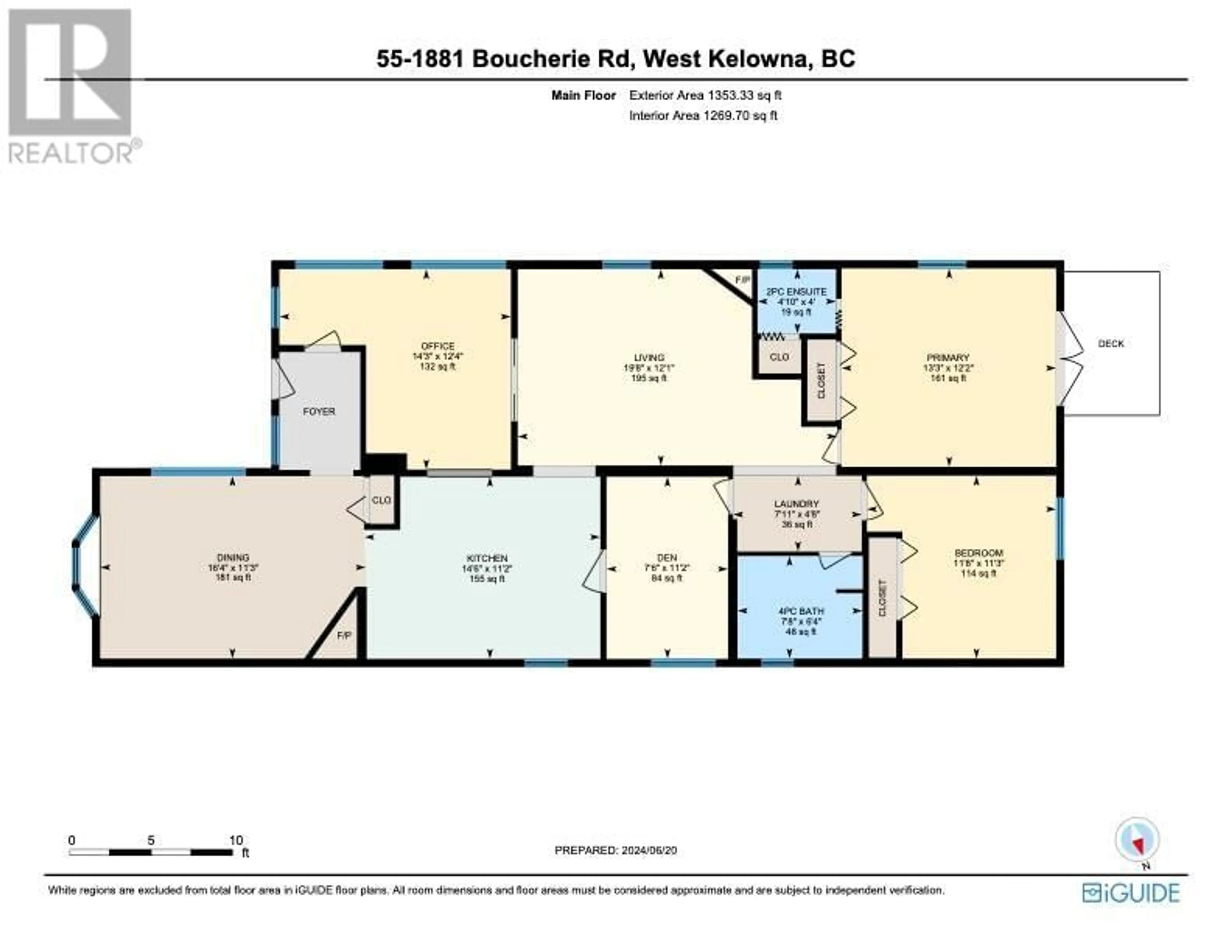 Floor plan for 1881 Boucherie Road Unit# 55, Westbank British Columbia V4T0C9