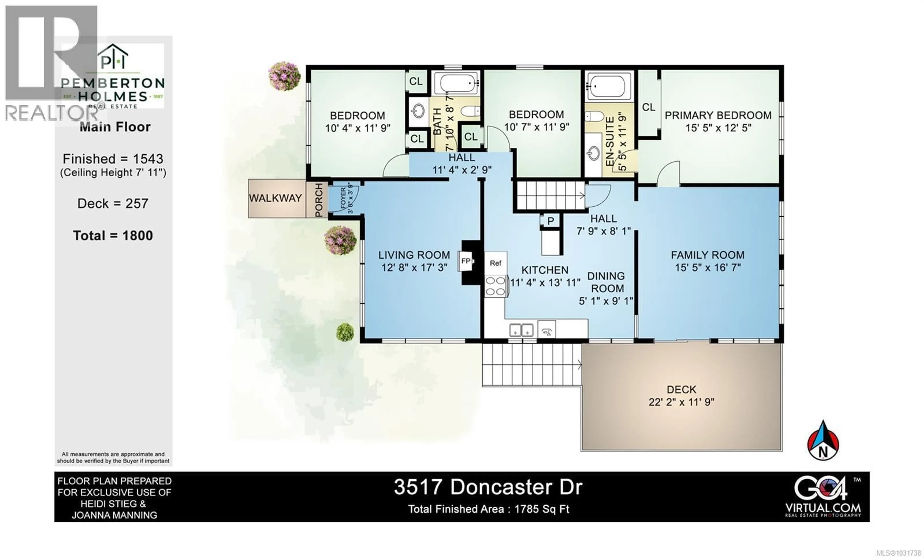 Floor plan for 3517 DONCASTER DRIVE, Saanich British Columbia V8P3W2