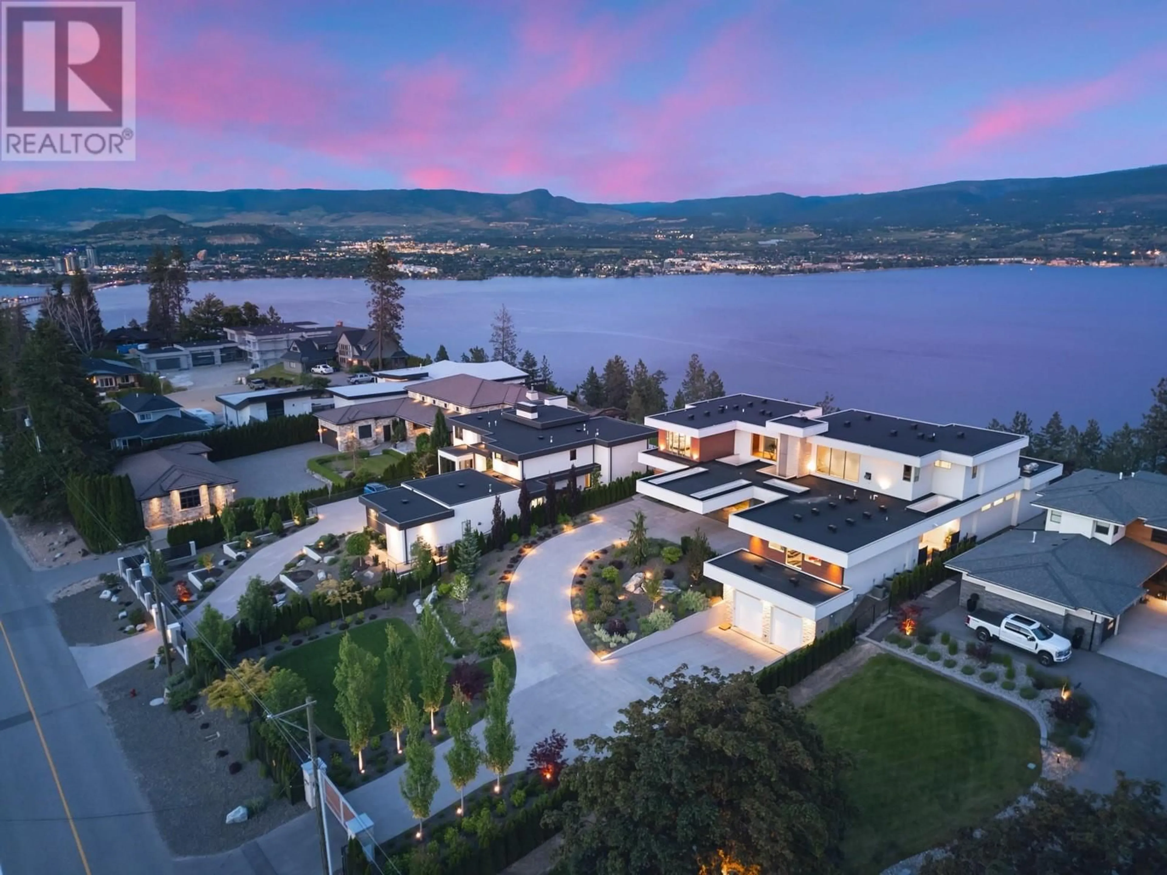 A pic from outside/outdoor area/front of a property/back of a property/a pic from drone, water/lake/river/ocean view for 2469 THACKER DRIVE, West Kelowna British Columbia V1Z1V9