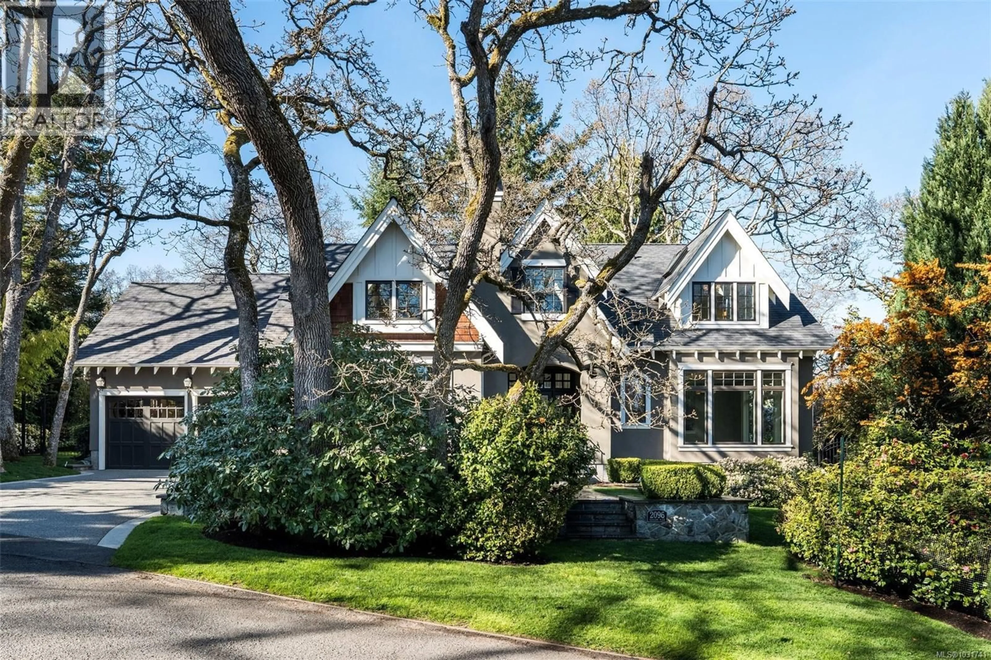 Home with brick exterior material, street for 2096 FALKLAND PLACE, Oak Bay British Columbia V8S4M5