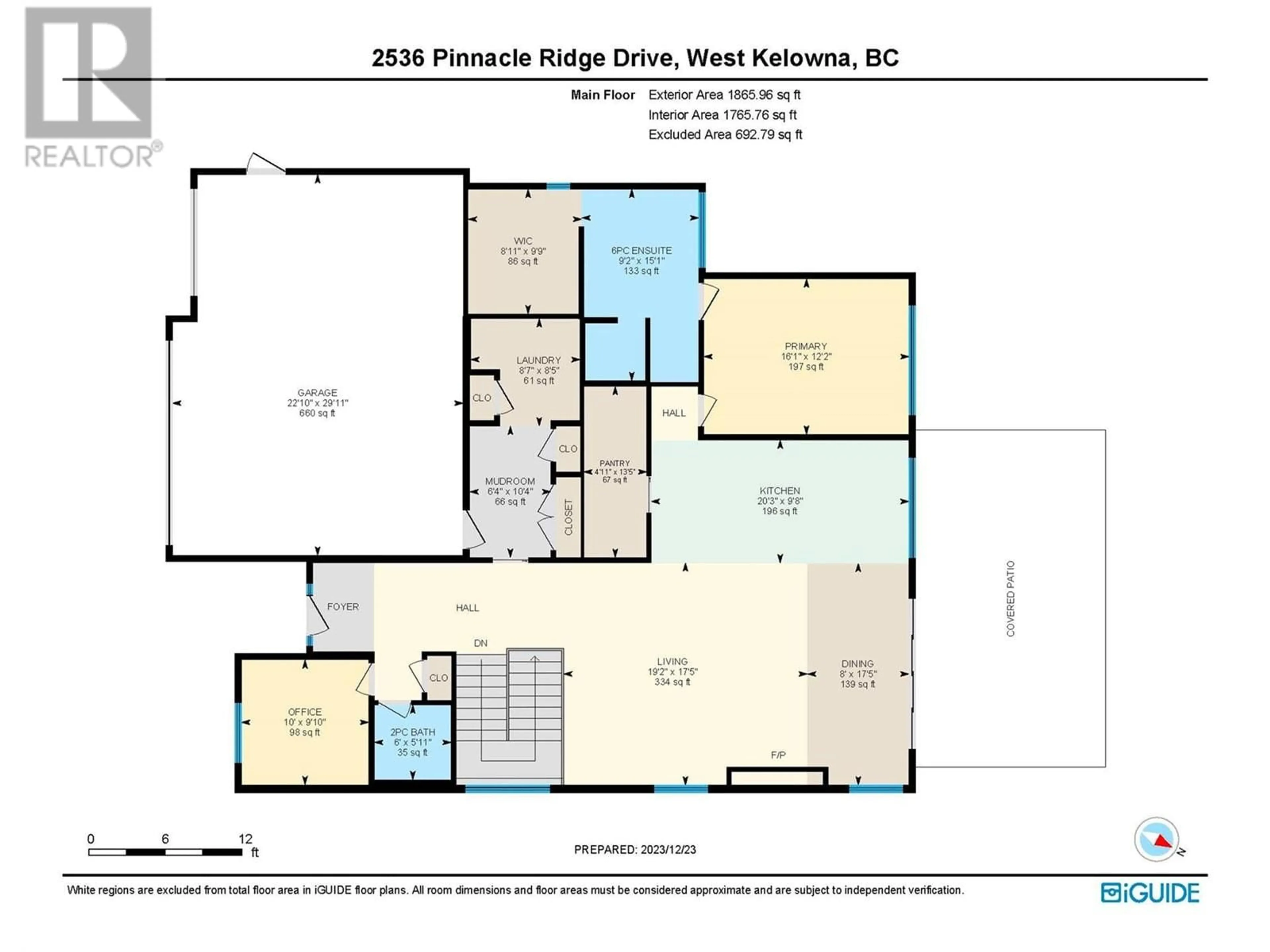 Floor plan for 2536 Pinnacle Ridge Drive, West Kelowna British Columbia V4T0E3