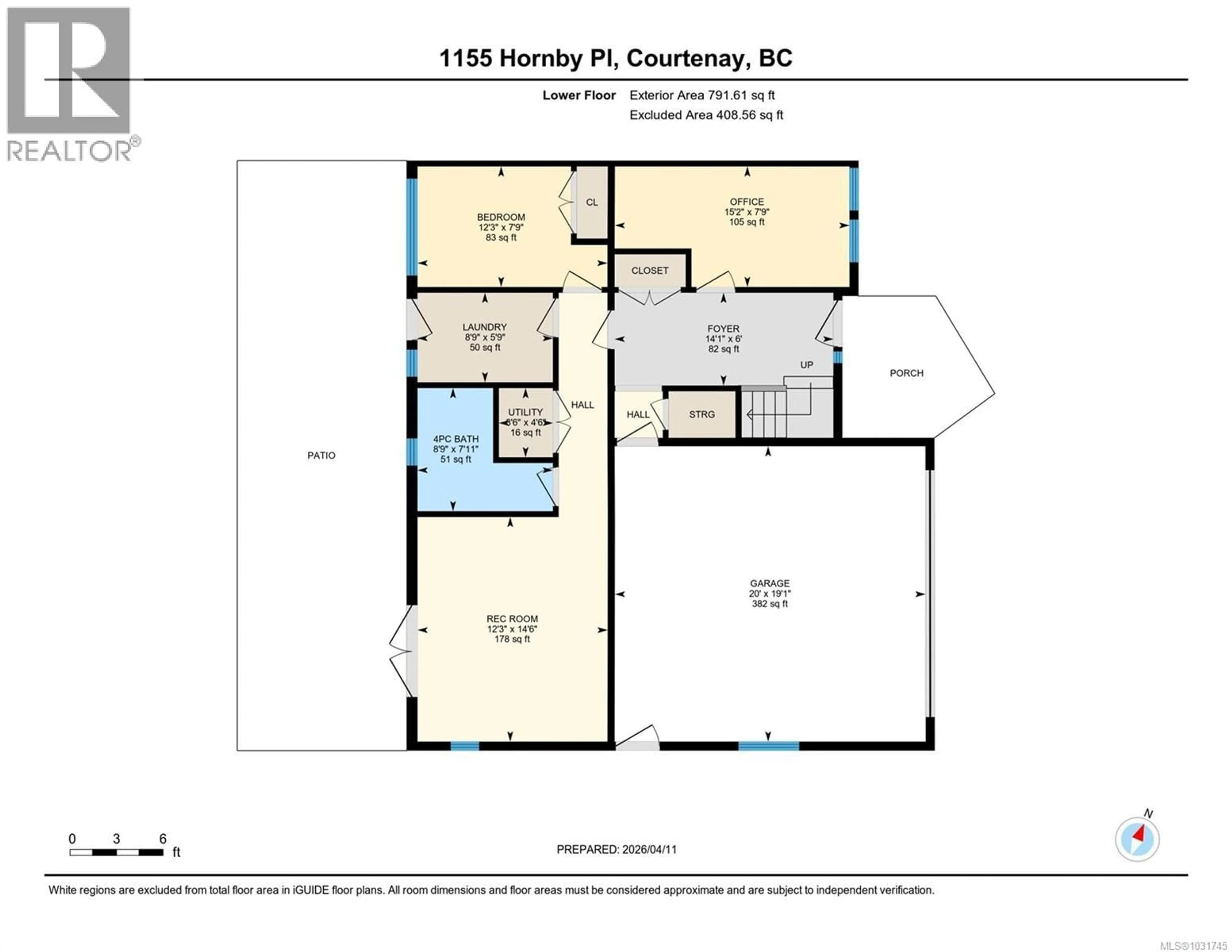 Floor plan for 1155 HORNBY PLACE, Courtenay British Columbia V9N8X4