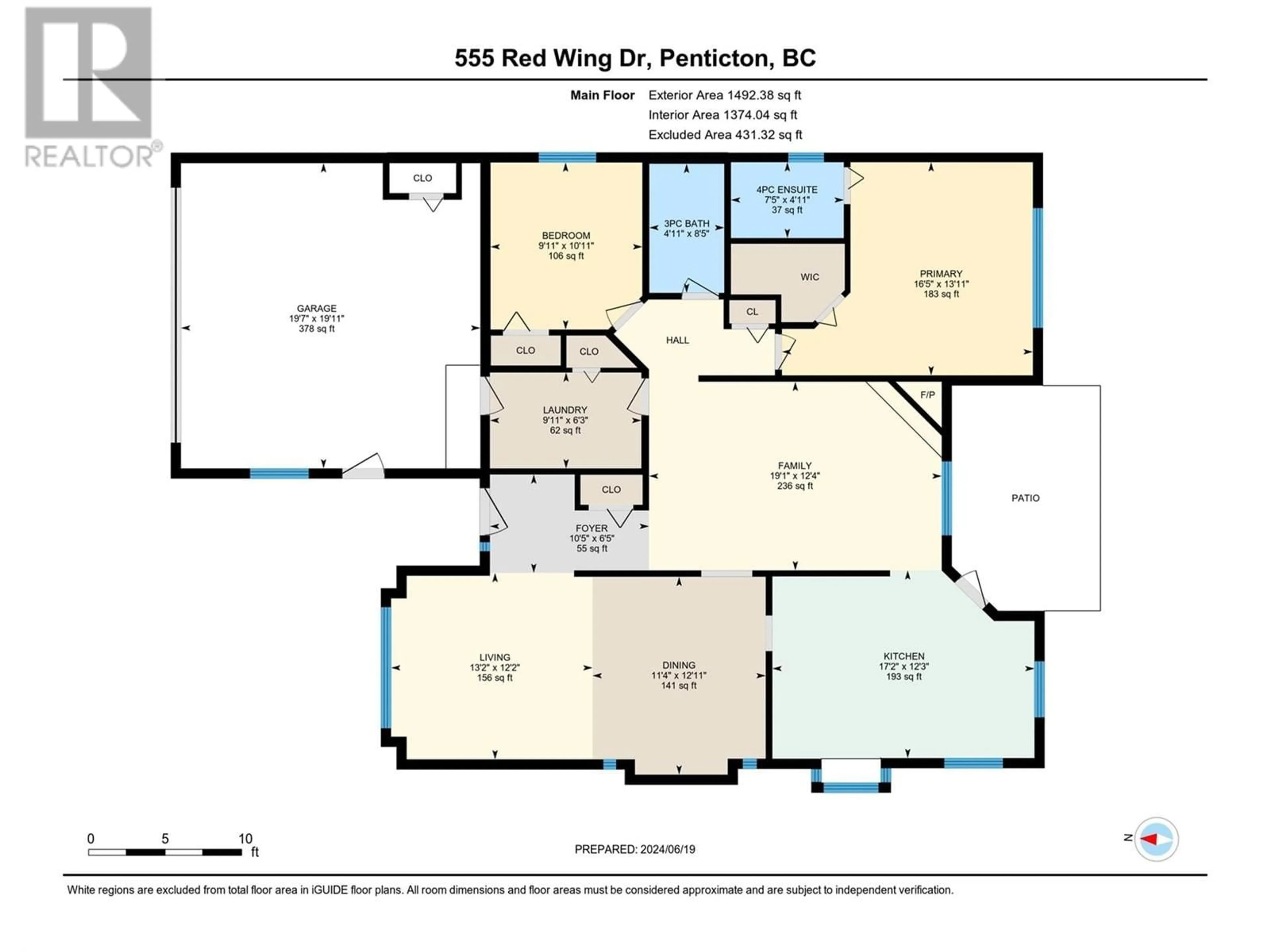 Floor plan for 555 Red Wing Drive, Penticton British Columbia V2A8K6