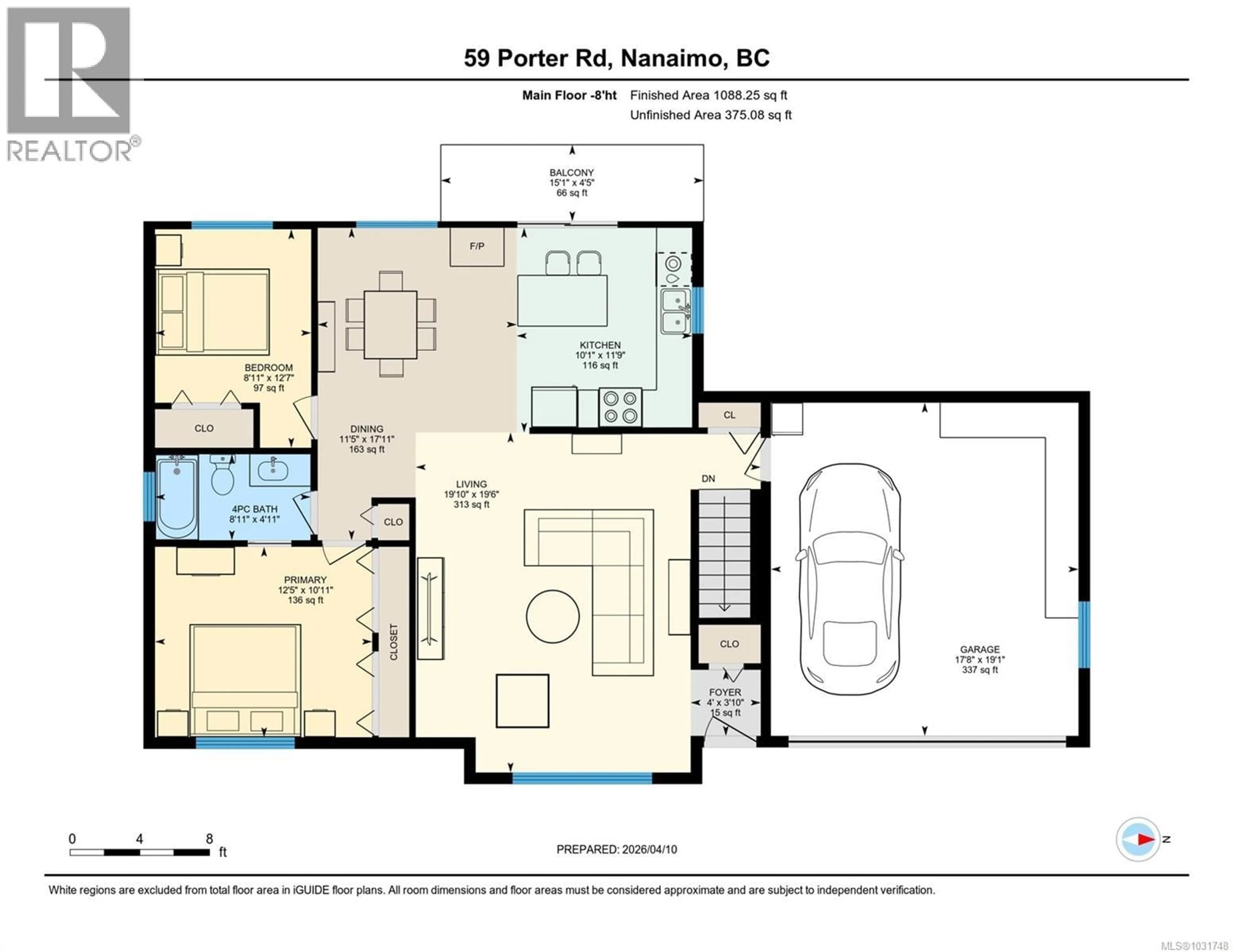 Floor plan for 59 PORTER ROAD, Nanaimo British Columbia V9X1B6