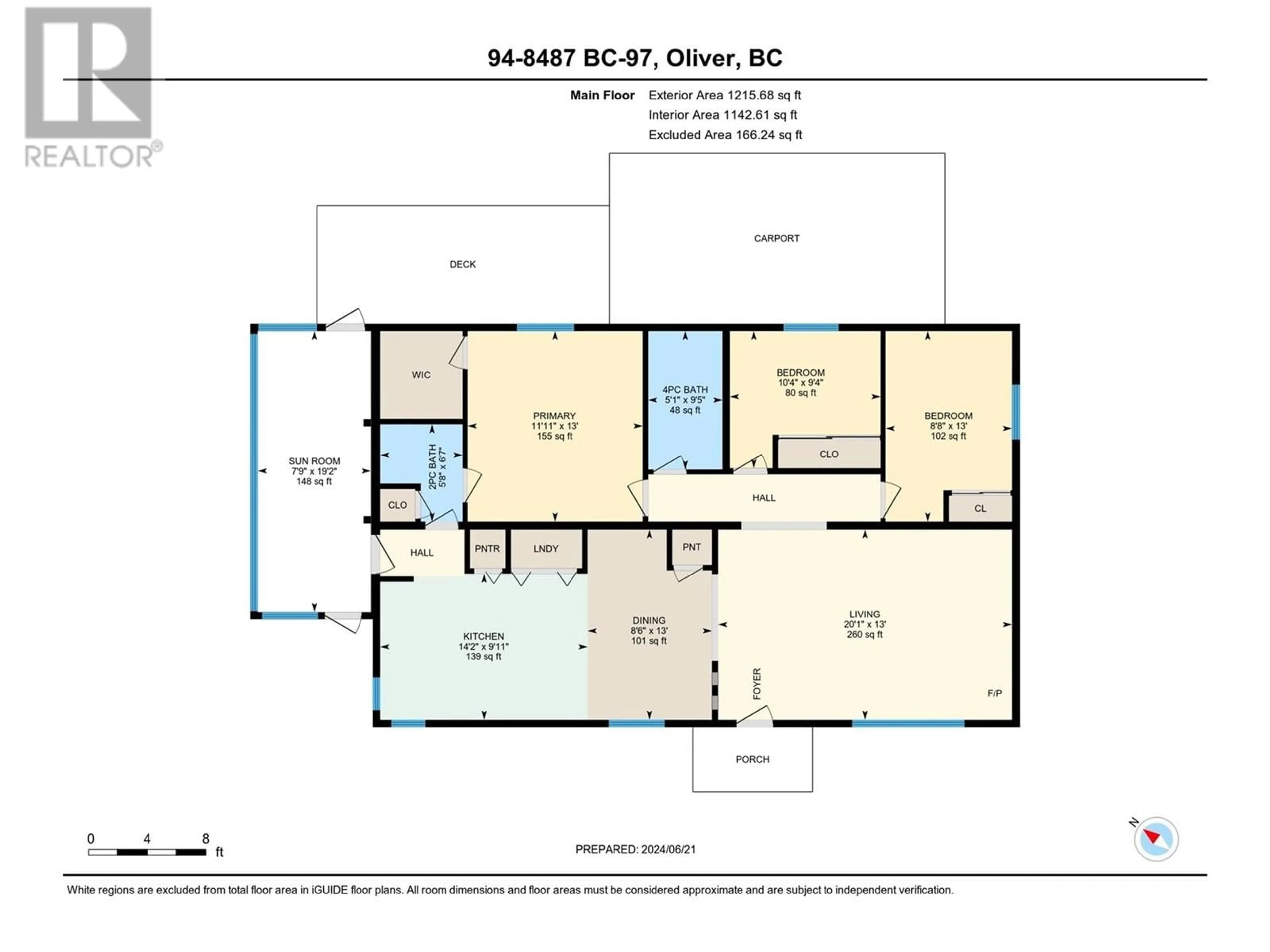 Floor plan for 8487 HWY 97 Unit# 94, Oliver British Columbia V0H1T2