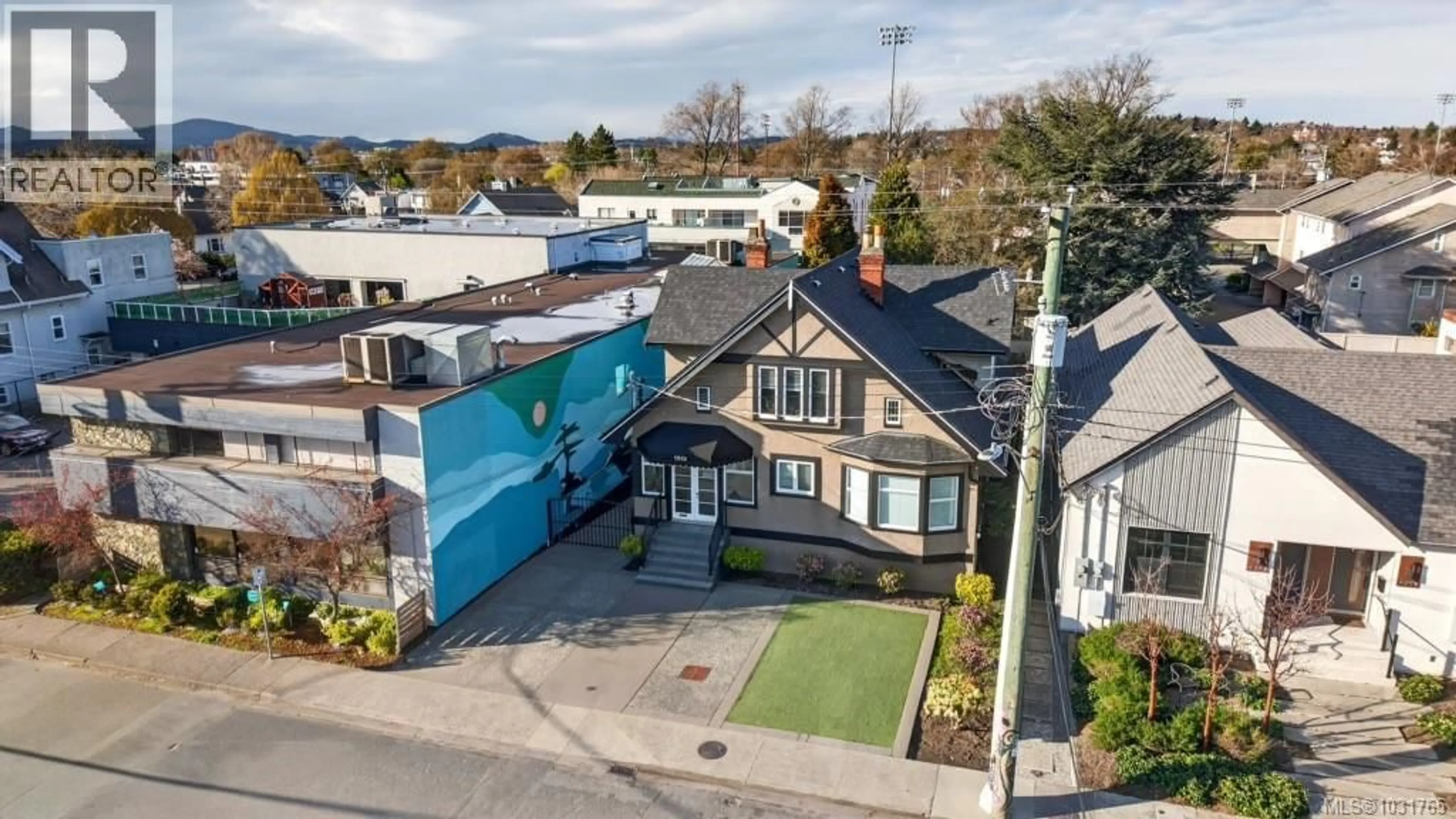 A pic from outside/outdoor area/front of a property/back of a property/a pic from drone, street for 1012 NORTH PARK STREET, Victoria British Columbia V8T1C6