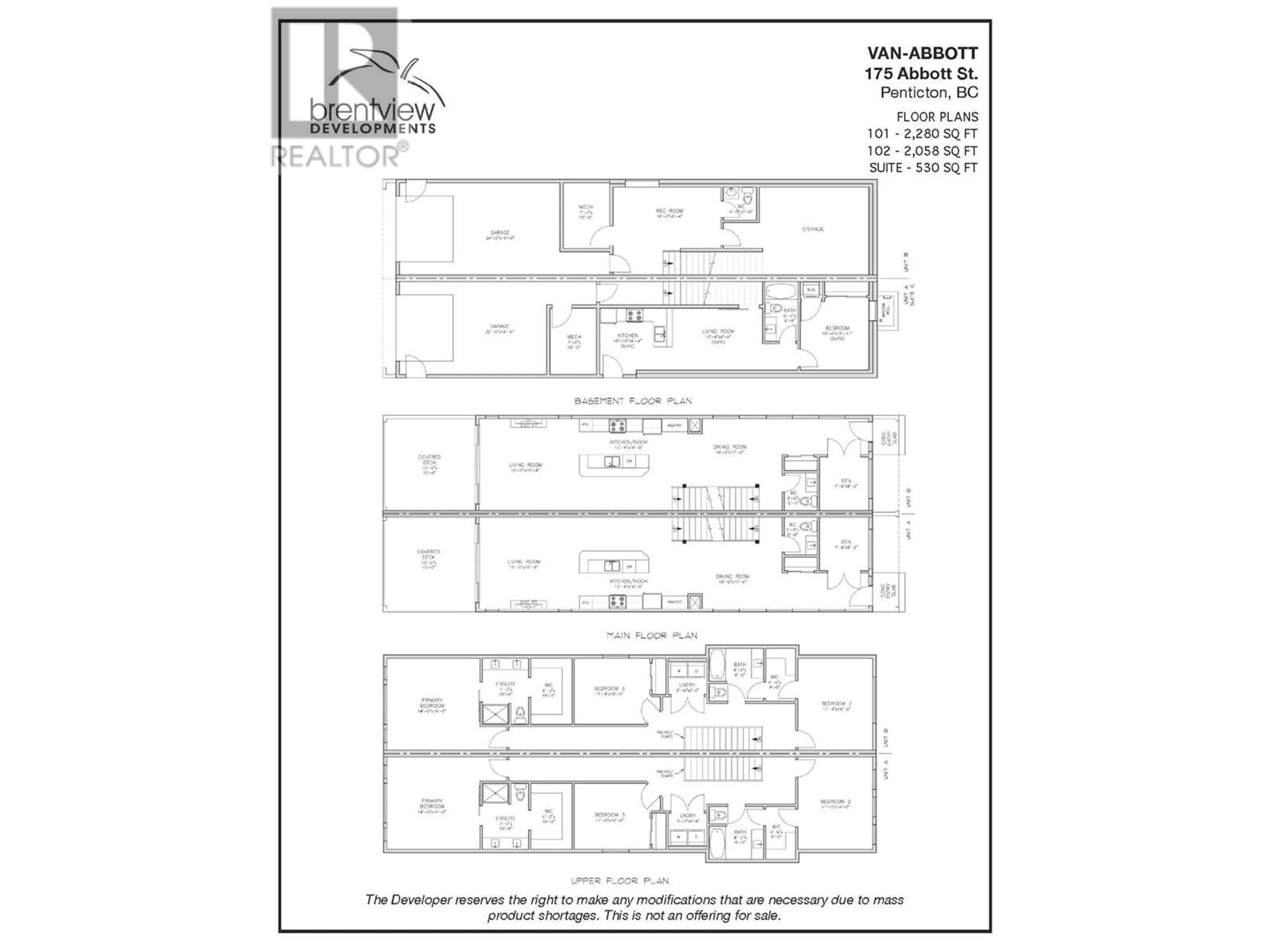 Floor plan for 175 Abbott Street Unit# 102, Penticton British Columbia V2A4J3