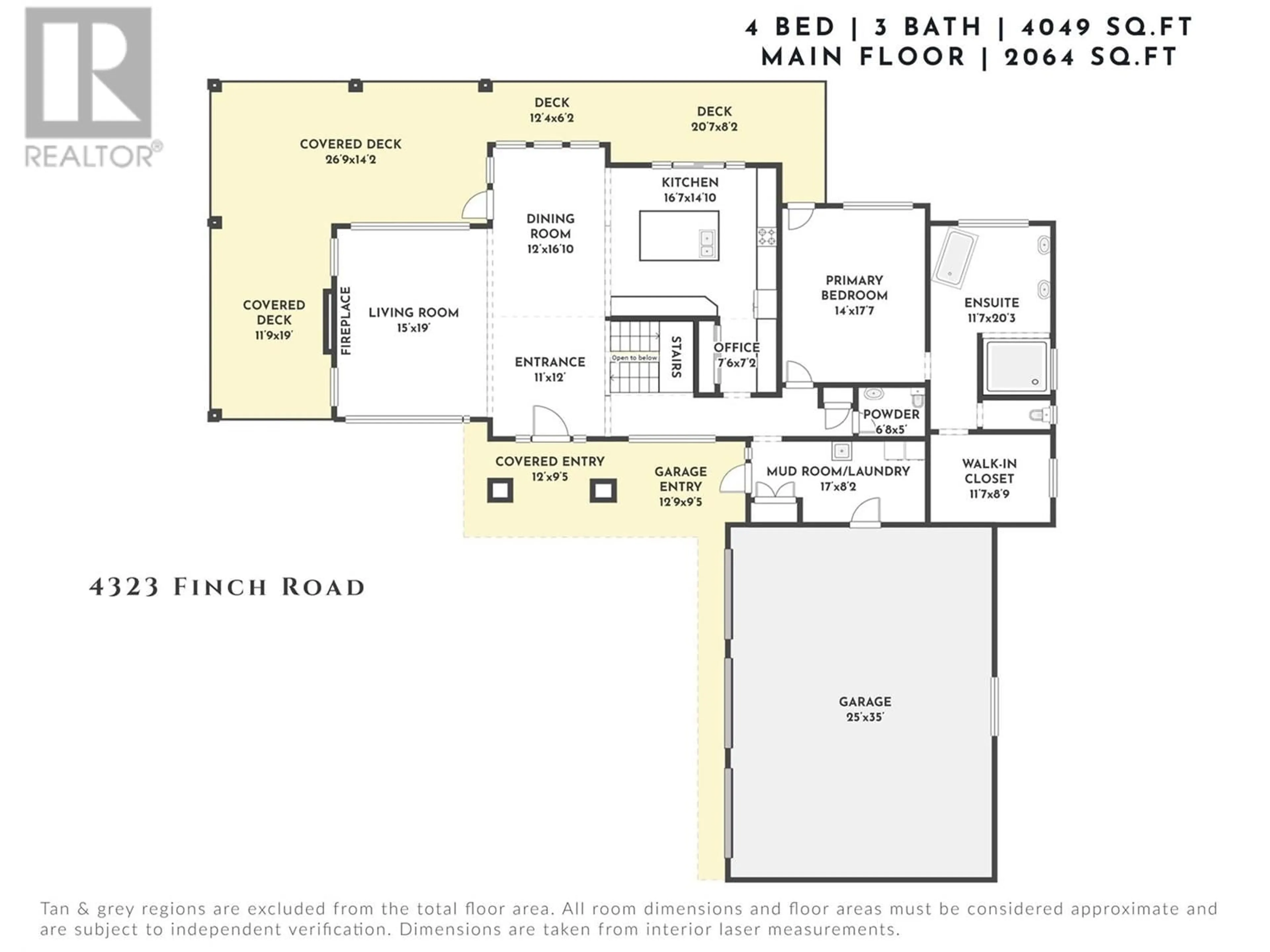 Floor plan for 4323 Finch Road, Lake Country British Columbia V4V1N6