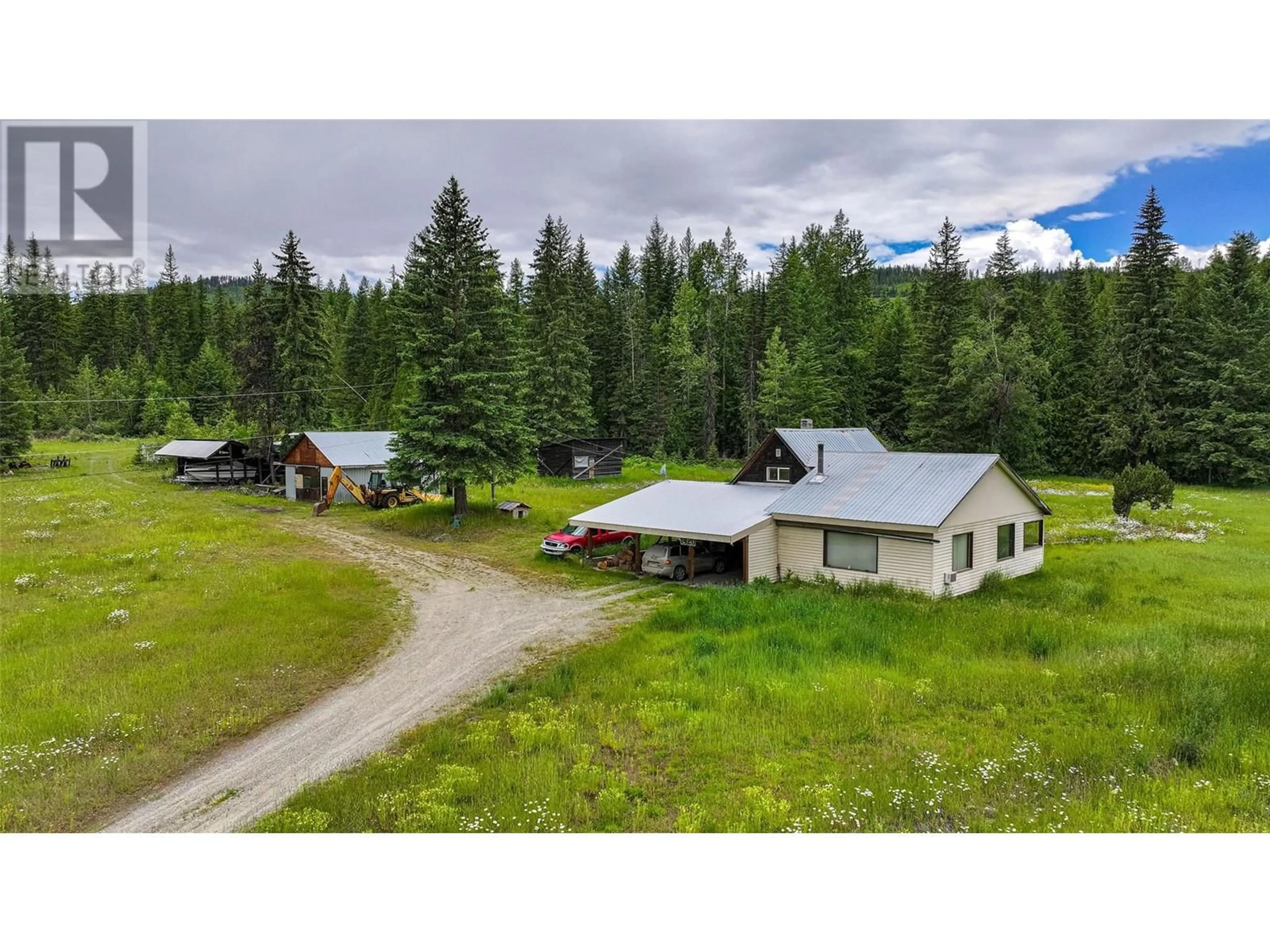 A pic from outside/outdoor area/front of a property/back of a property/a pic from drone, unknown for 1420 TRINITY VALLEY ROAD, Lumby British Columbia V0E2G0