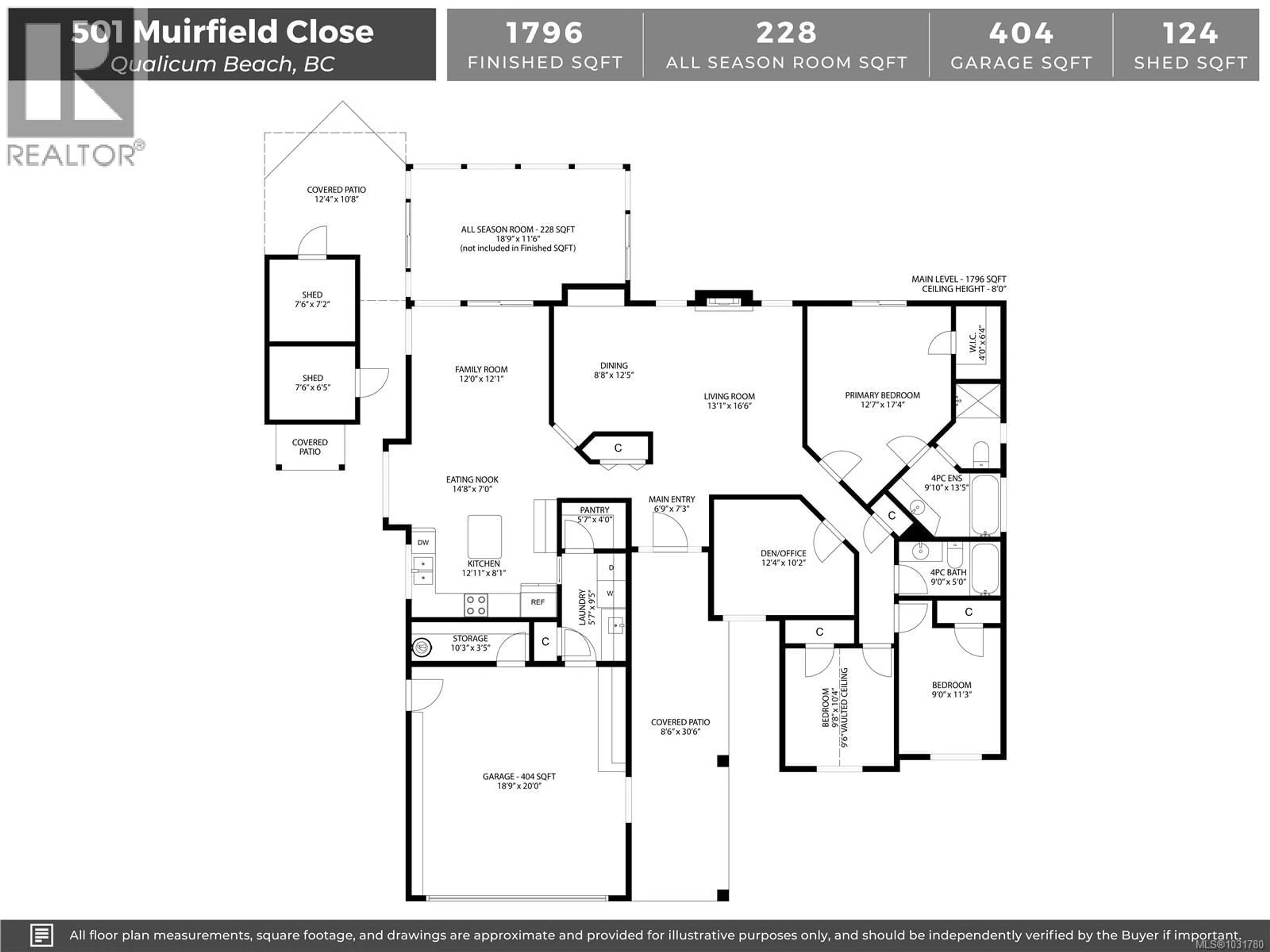 Floor plan for 501 MUIRFIELD CLOSE, Qualicum Beach British Columbia V9K2J9