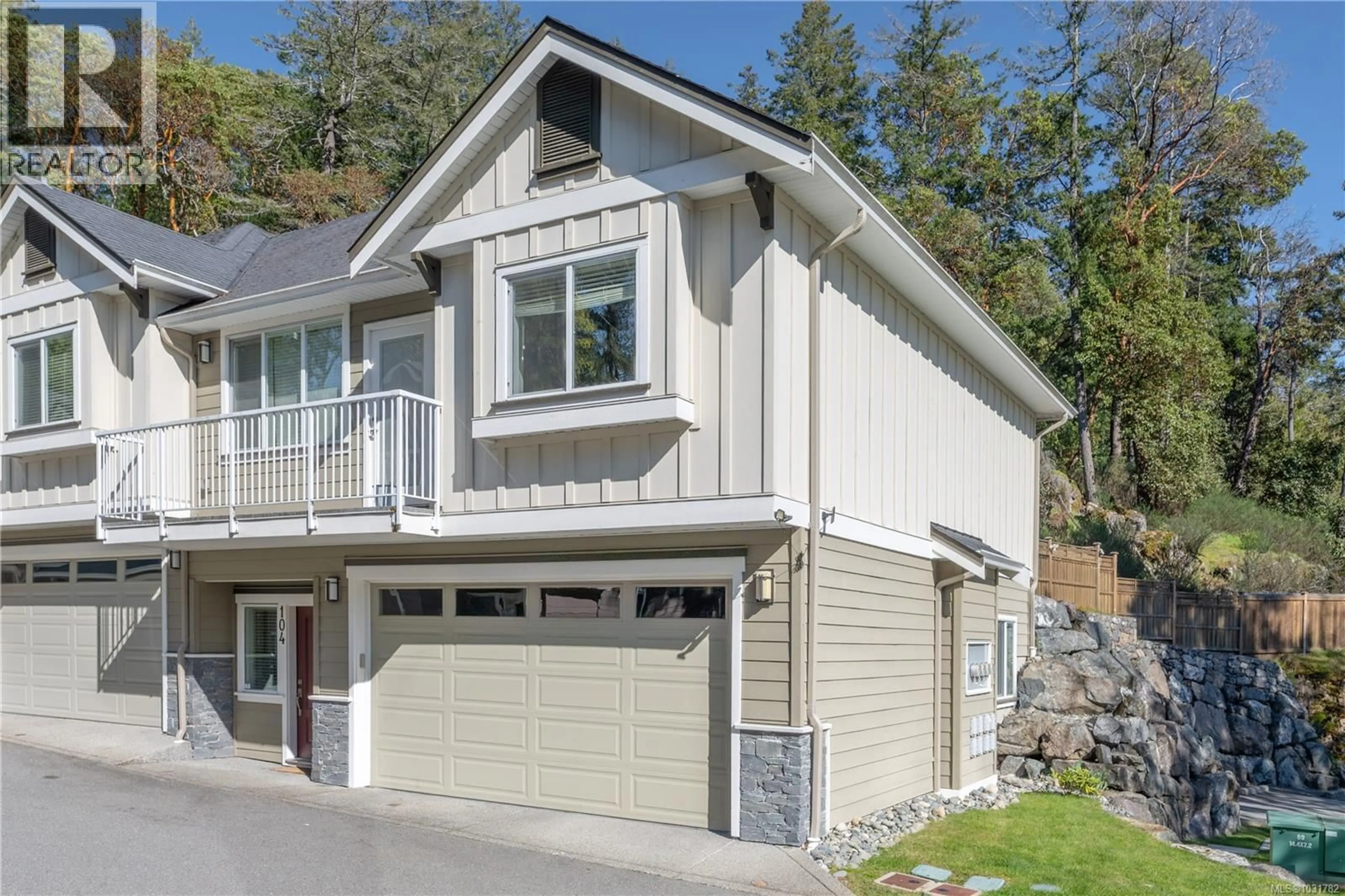 Home with vinyl exterior material, street for 104 - 3439 AMBROSIA CRESCENT, Langford British Columbia V9C0K4