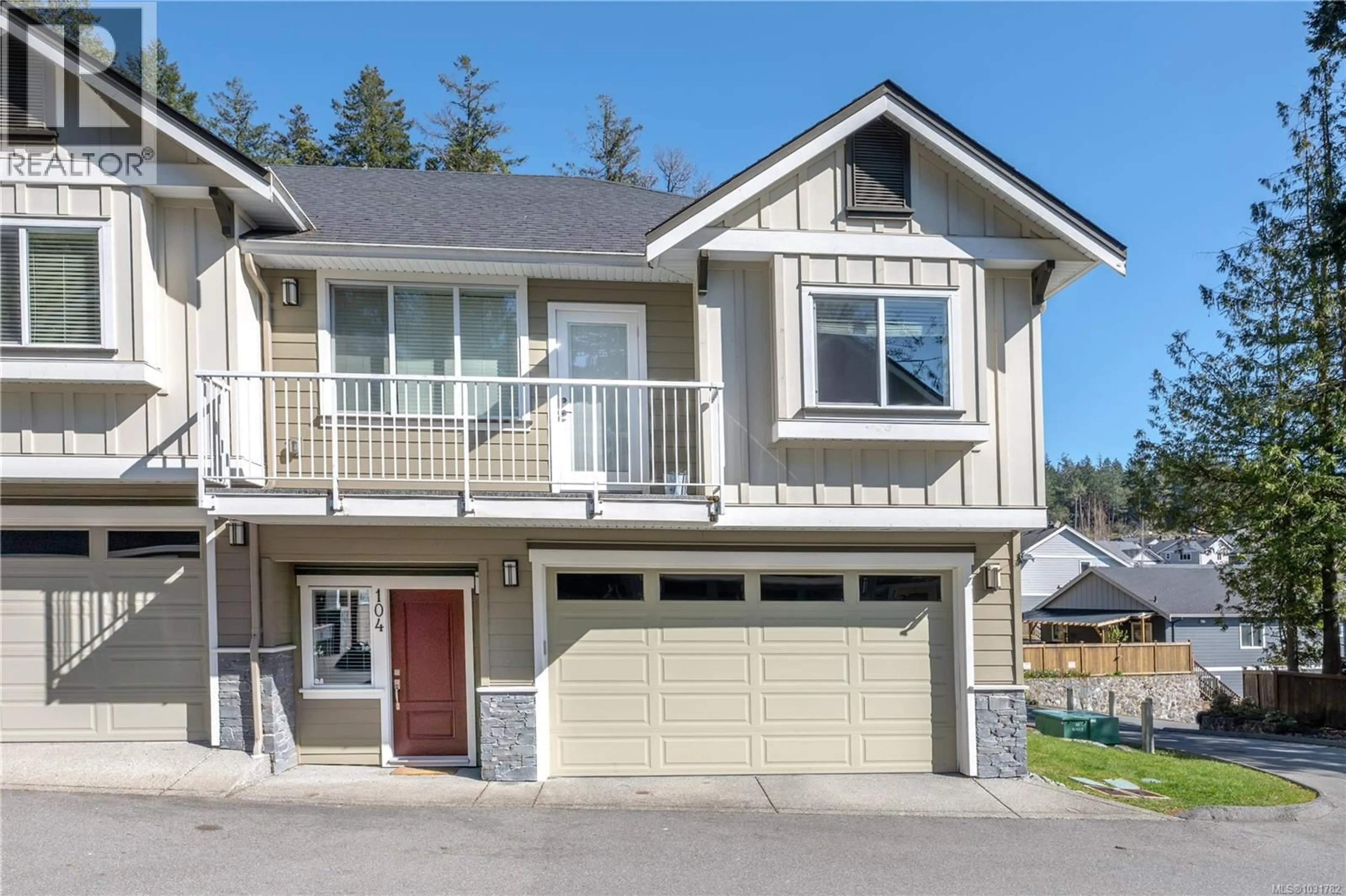 Home with vinyl exterior material, street for 104 - 3439 AMBROSIA CRESCENT, Langford British Columbia V9C0K4