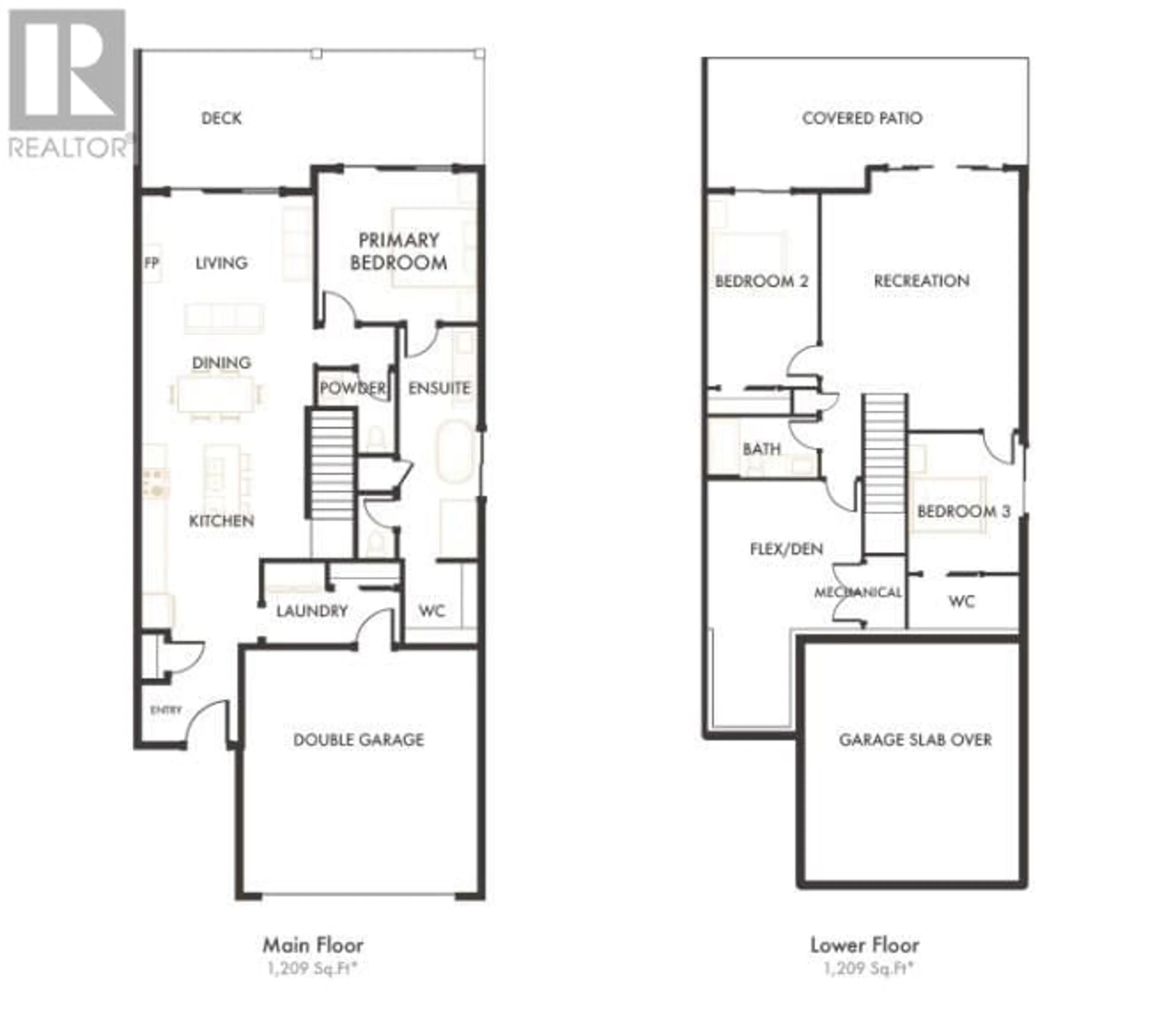 Floor plan for 2835 Canyon Crest Drive Unit# 4, West Kelowna British Columbia V4T0E3