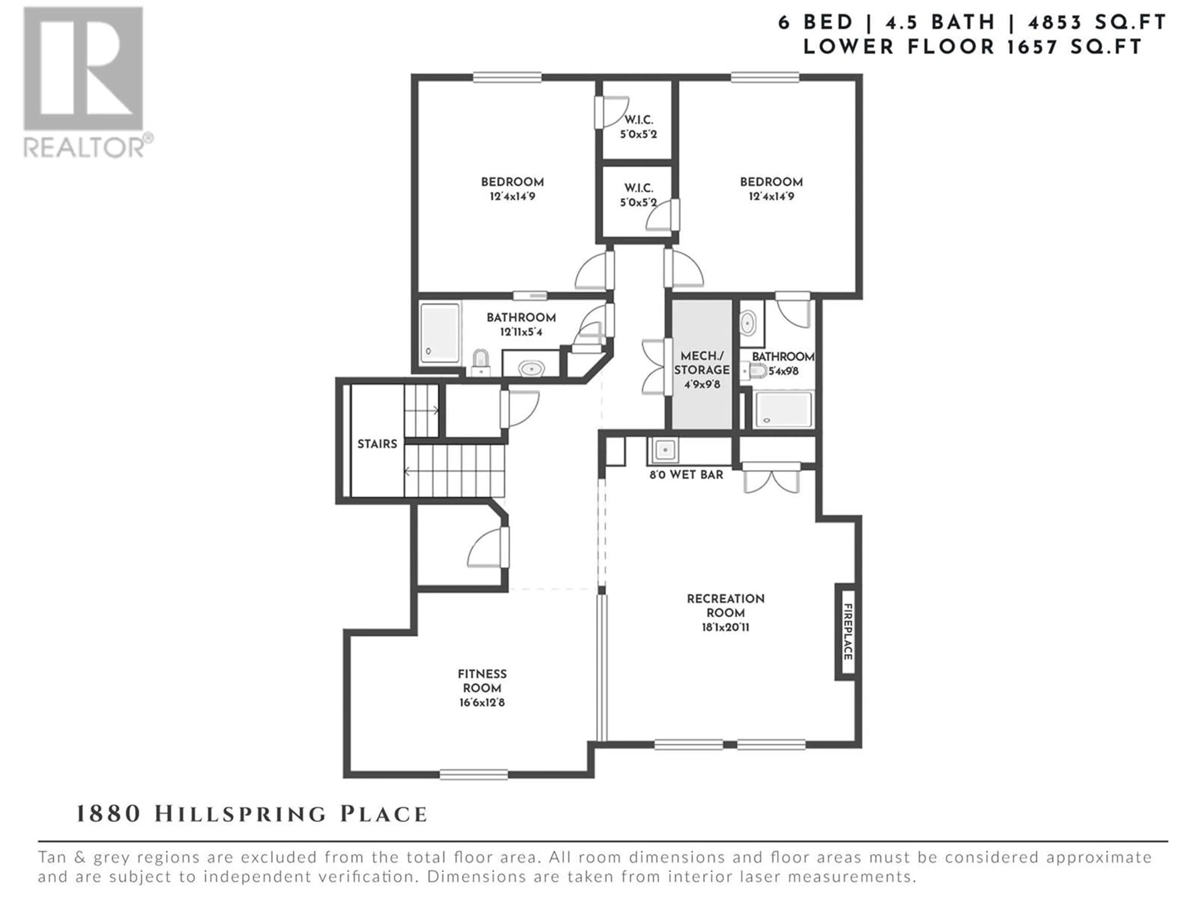 Floor plan for 1440 Hill Spring Place, Kelowna British Columbia V1W0E5