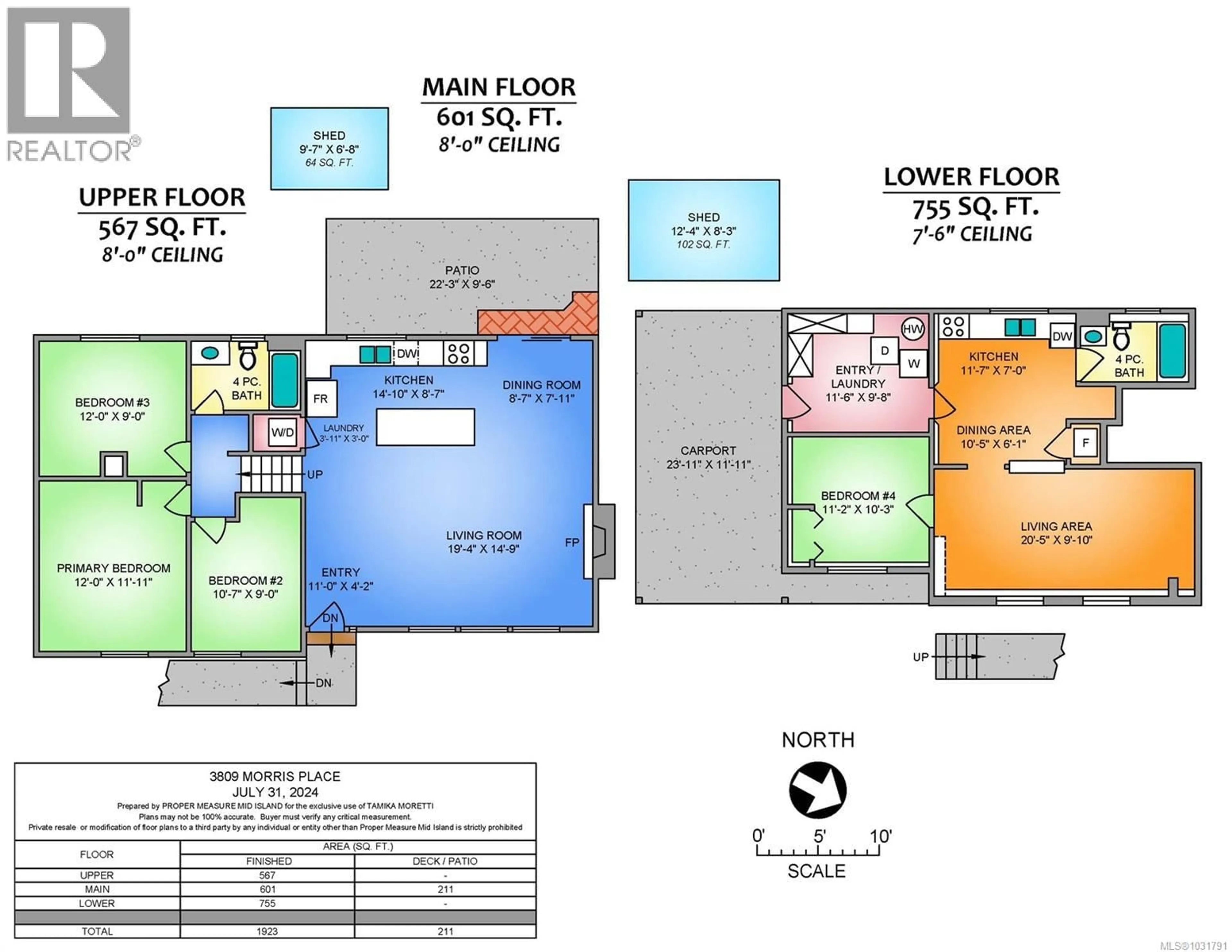 Floor plan for 3809 MORRIS PLACE, Nanaimo British Columbia V9T3W2