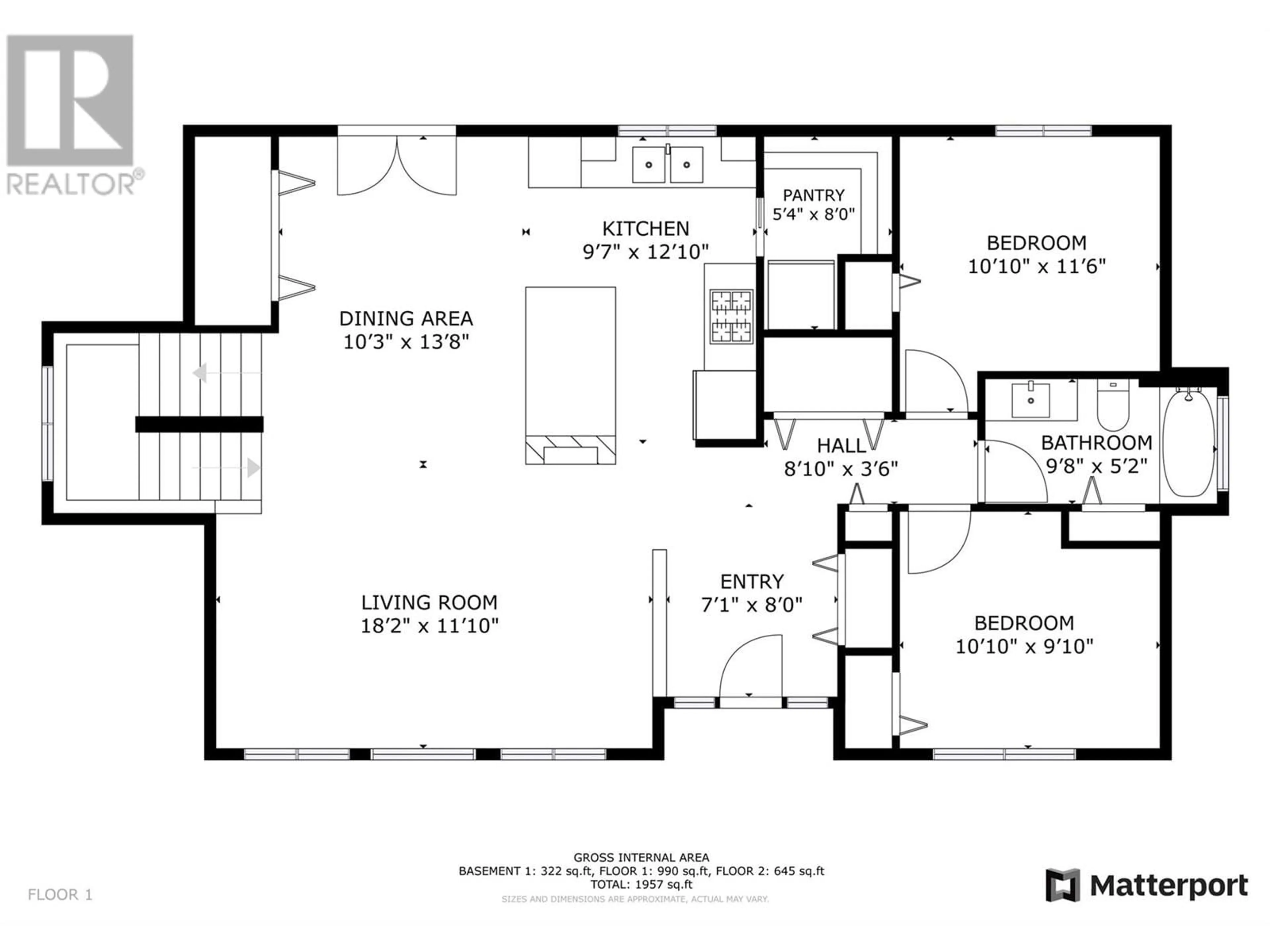 Floor plan for 3940 Highland Park Crescent, Armstrong British Columbia V0E1B4