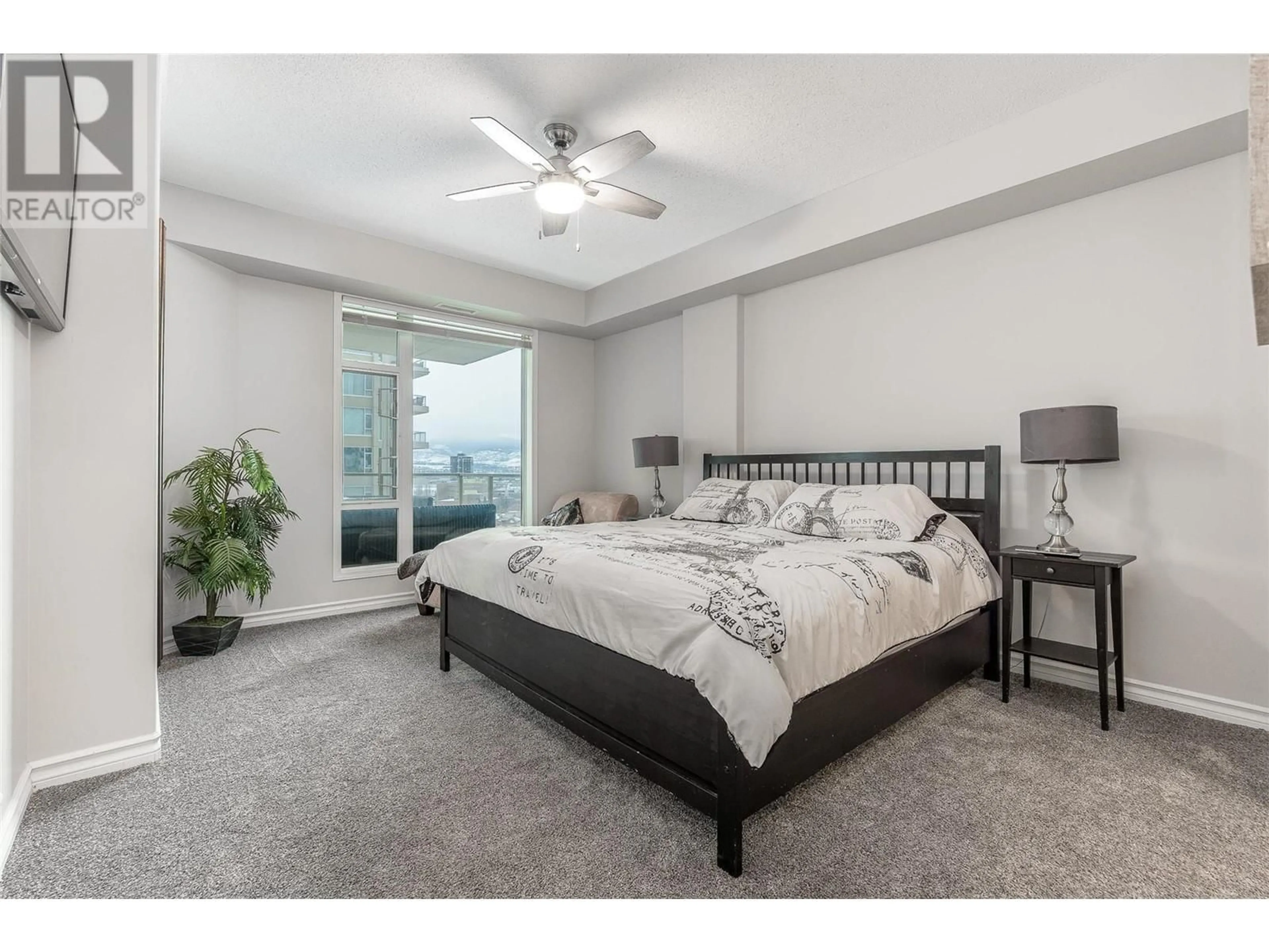 Bedroom with bed, unknown for 1202 - 1128 SUNSET DRIVE, Kelowna British Columbia V1Y9W7