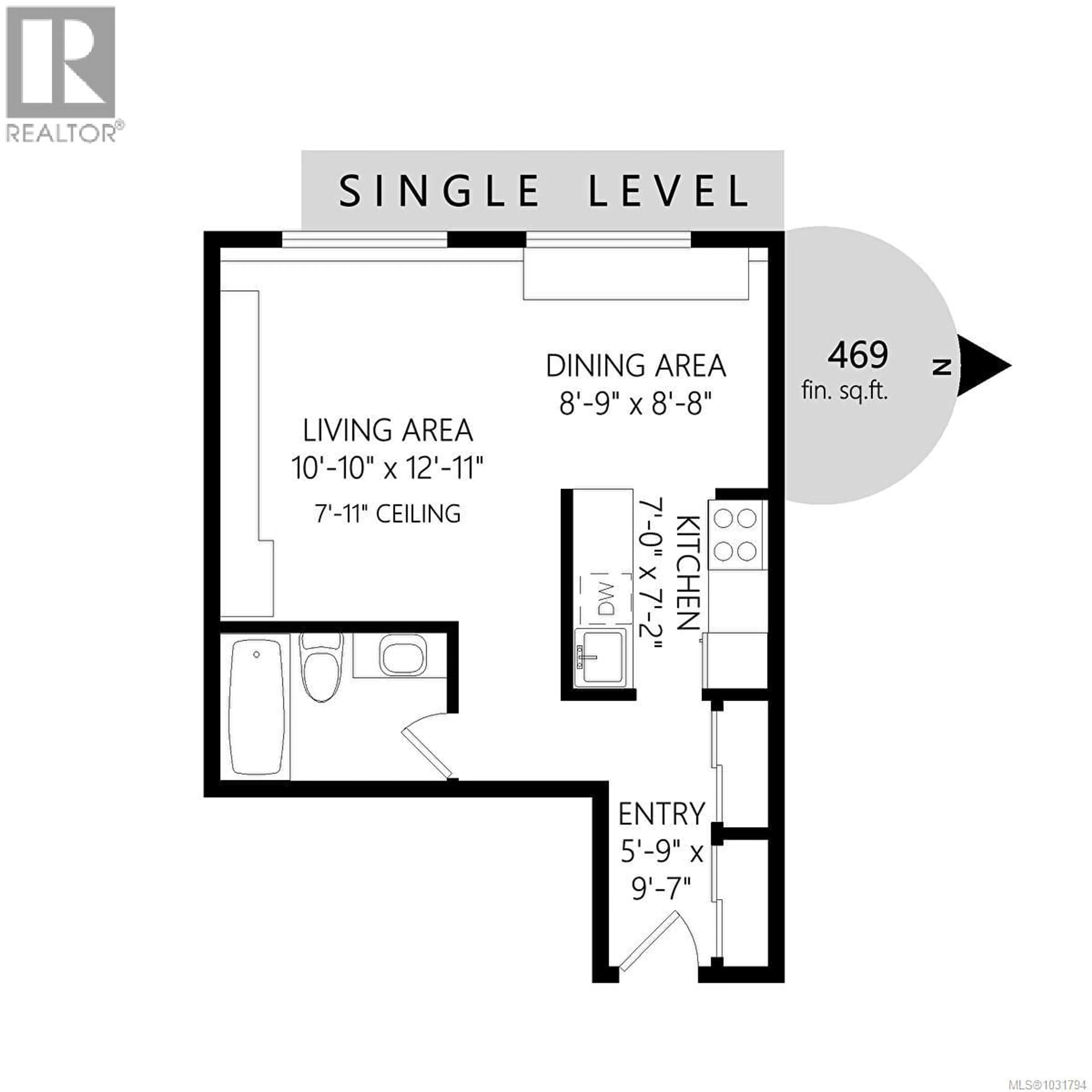 Floor plan for 132 - 964 HEYWOOD AVENUE, Victoria British Columbia V8V2Y5