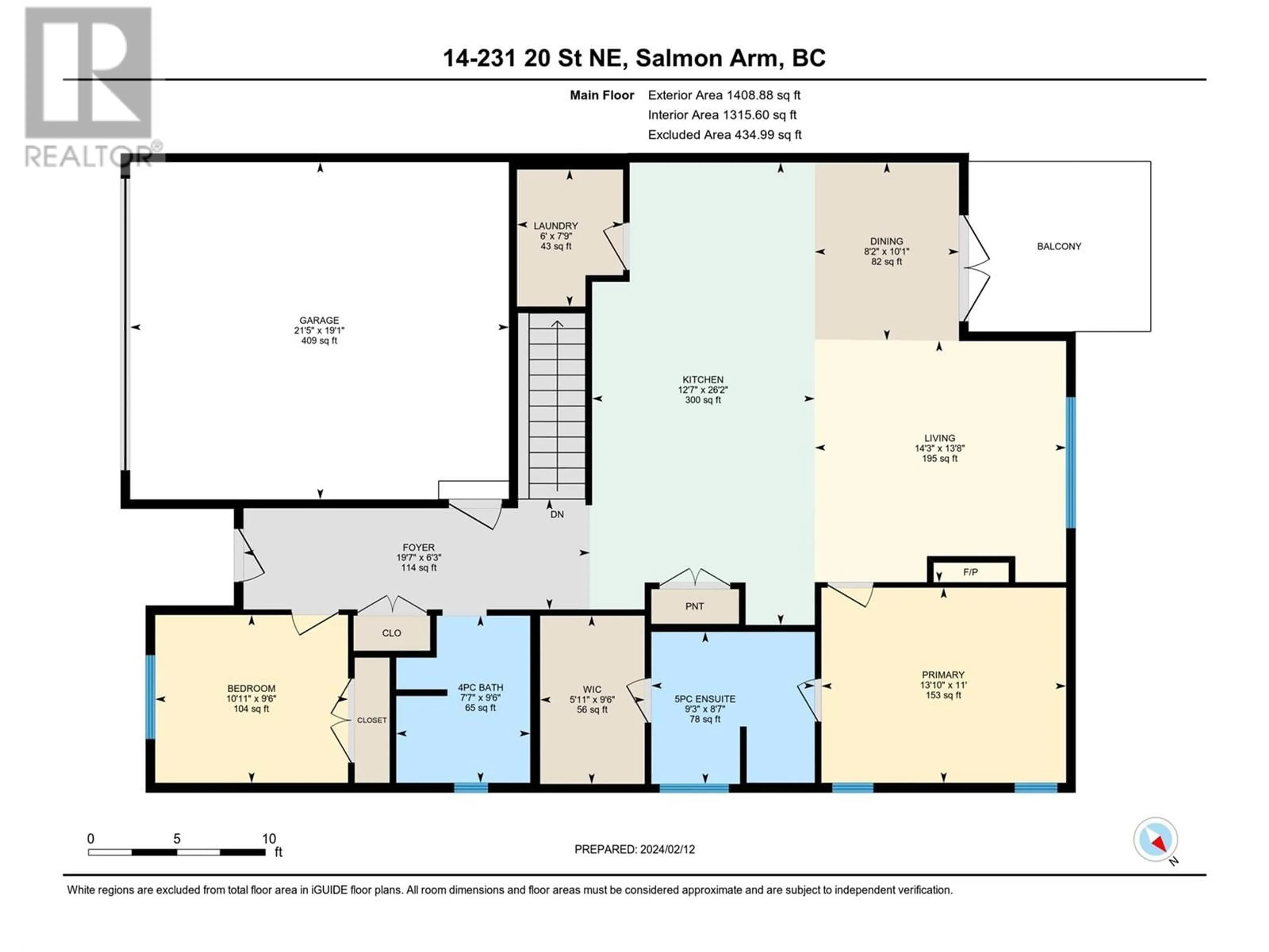 Floor plan for 231 20 Street NE Unit# 9, Salmon Arm British Columbia V1E2Z7