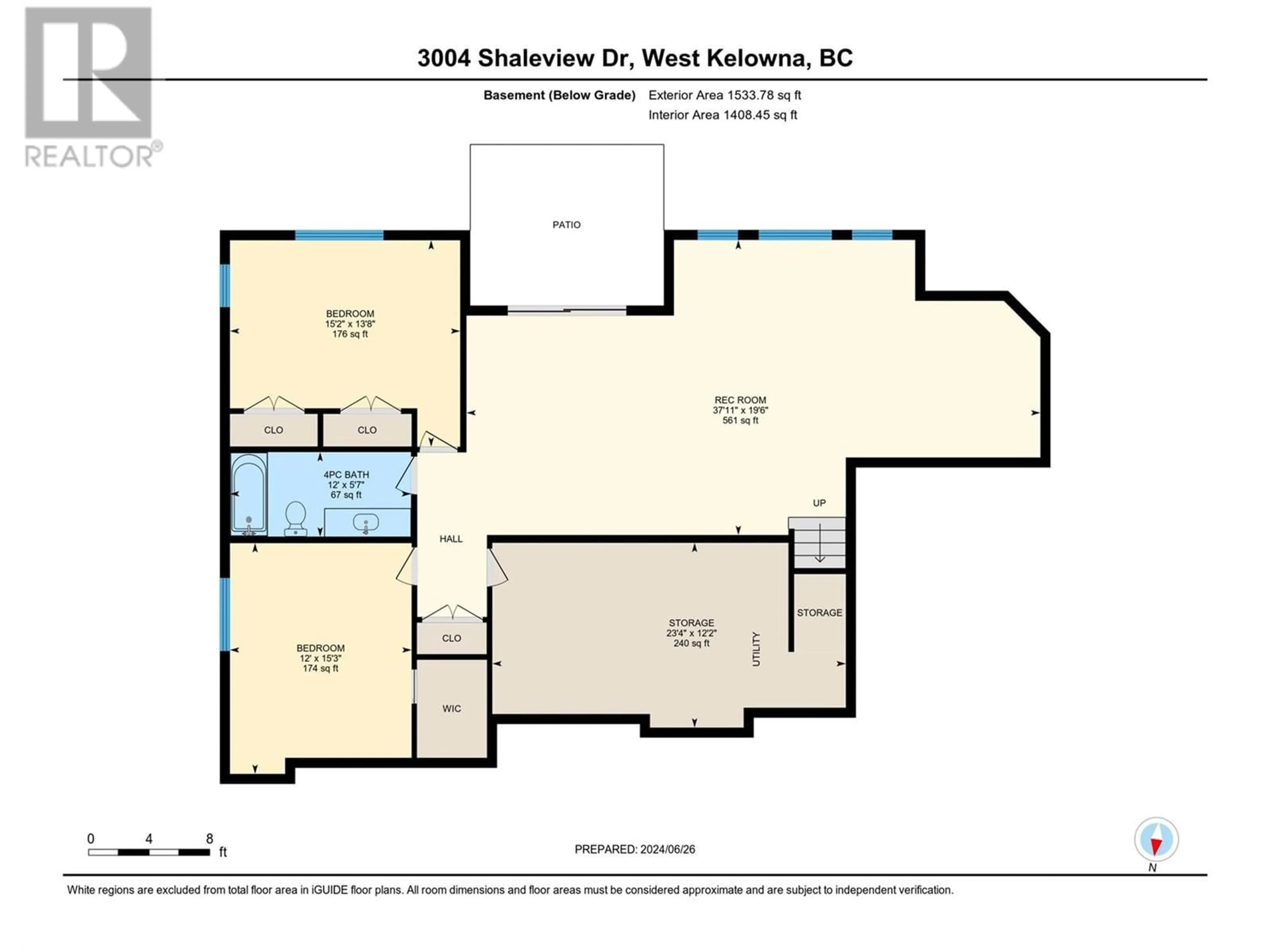 Floor plan for 3004 Shaleview Drive, West Kelowna British Columbia V4T3L6