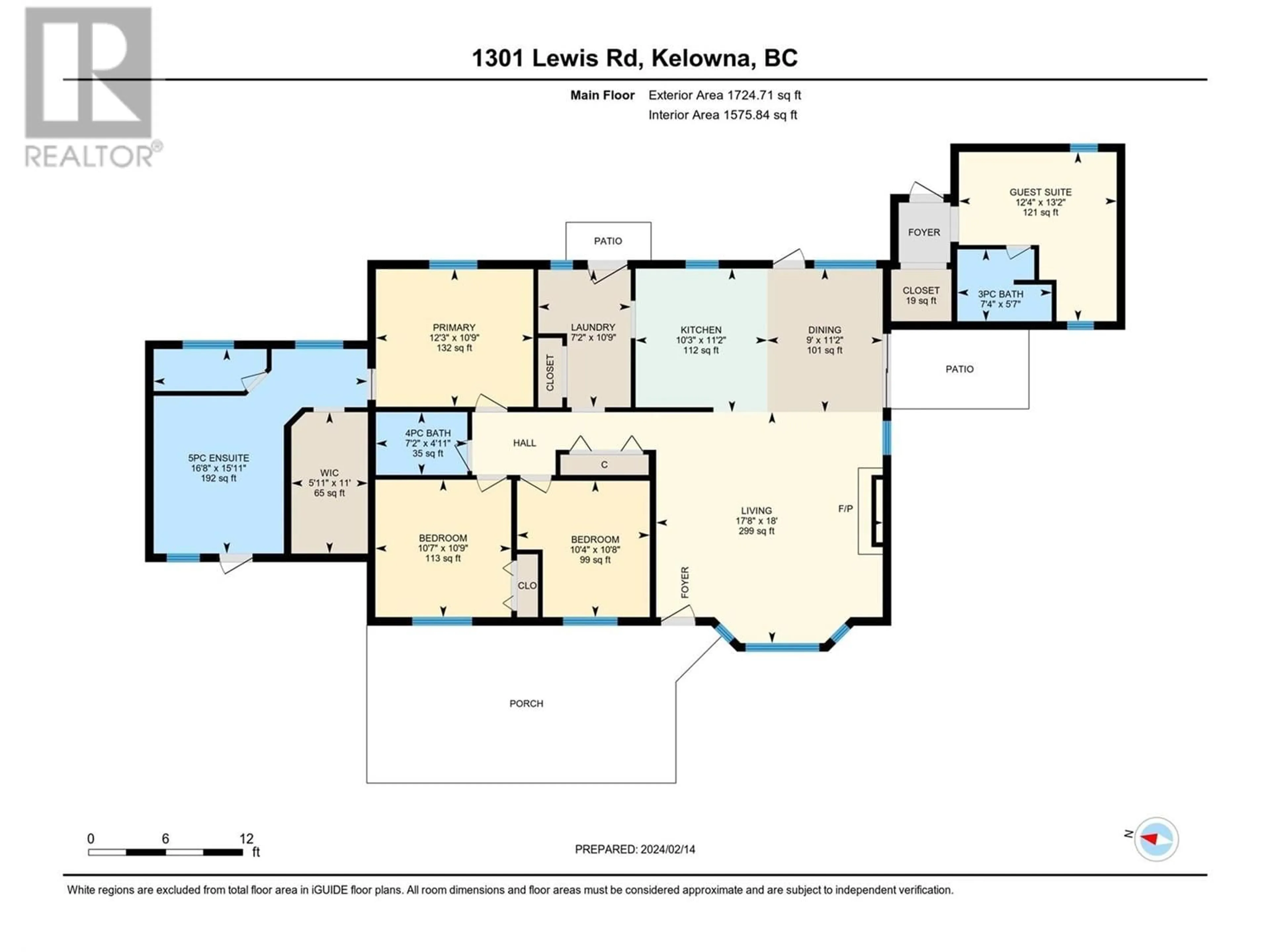 Floor plan for 1301 Lewis Road, Kelowna British Columbia V1P1C7