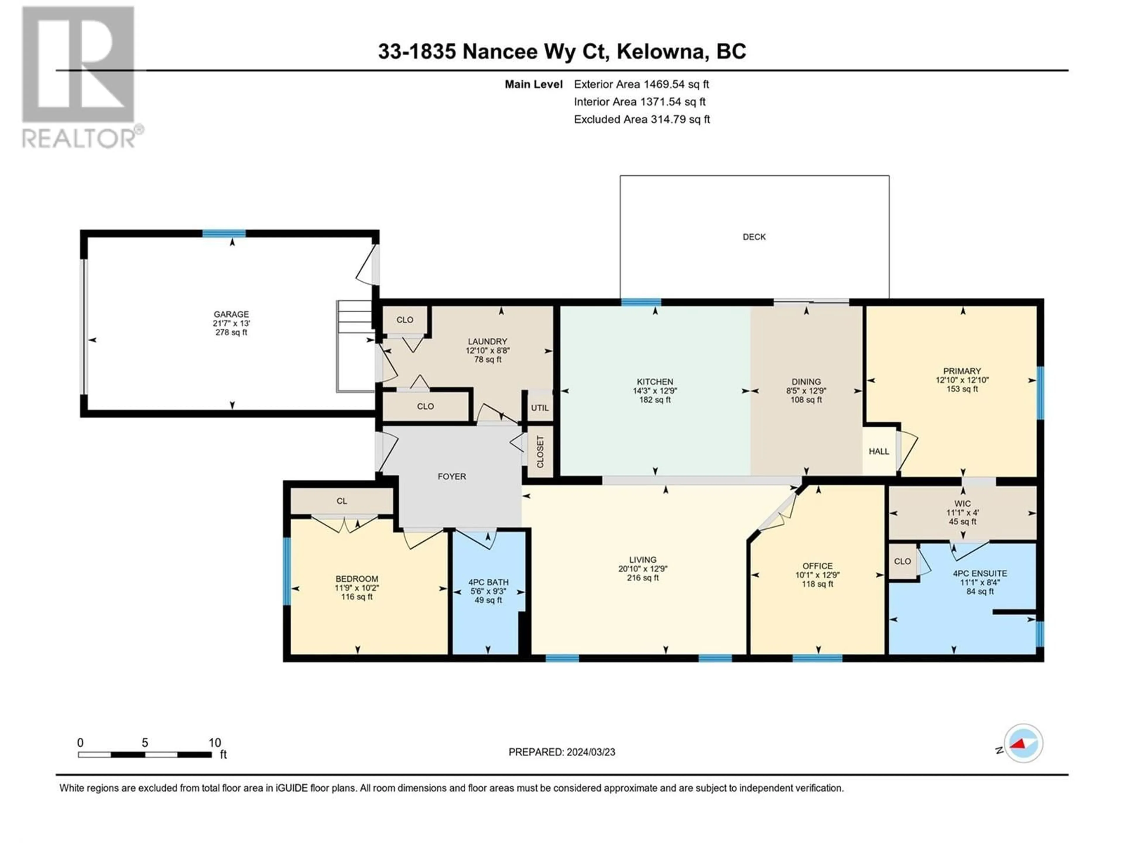 Floor plan for 1835 Nancee Way Court Unit# 33, West Kelowna British Columbia V1Z4C1
