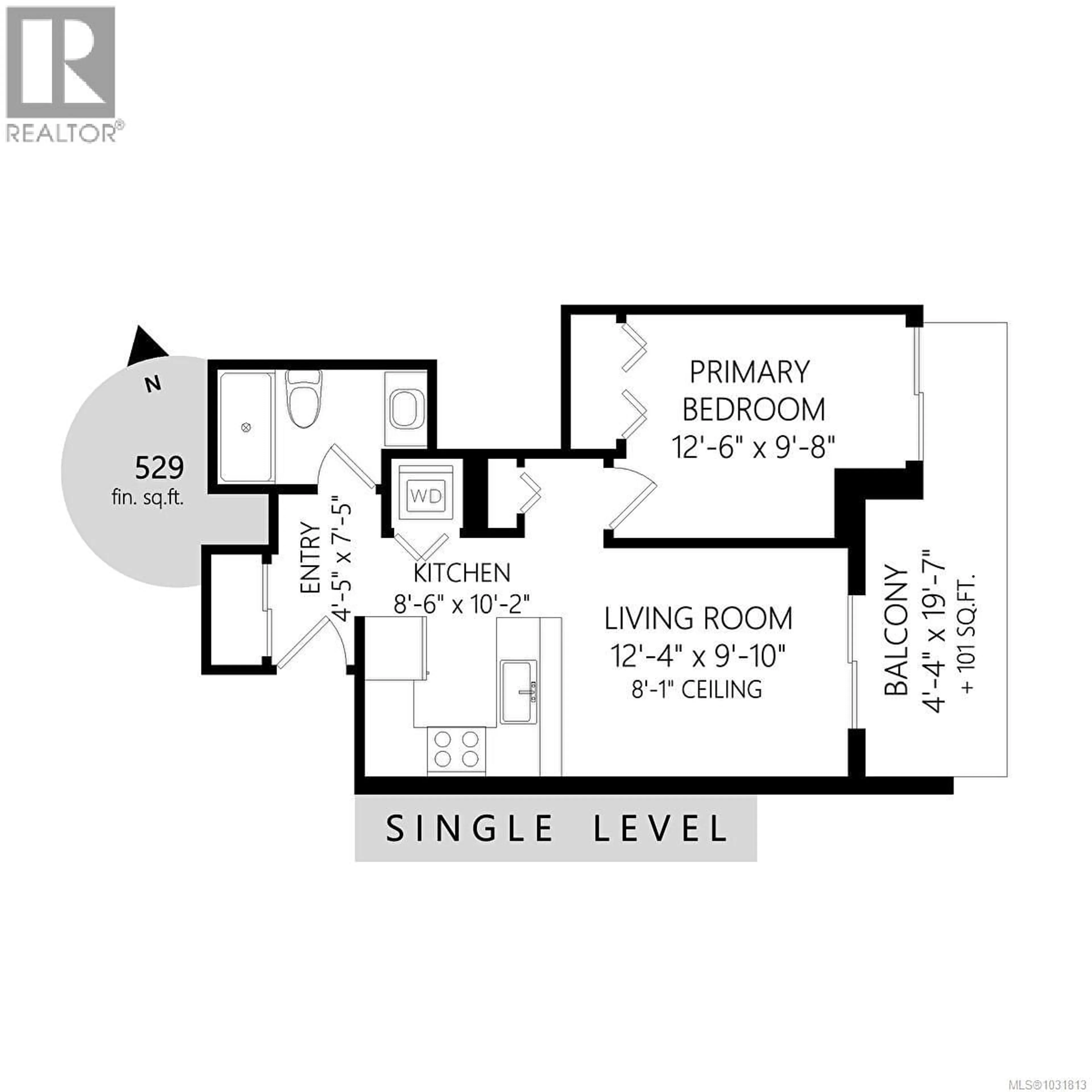 Floor plan for 1203 - 930 YATES STREET, Victoria British Columbia V8V3M2