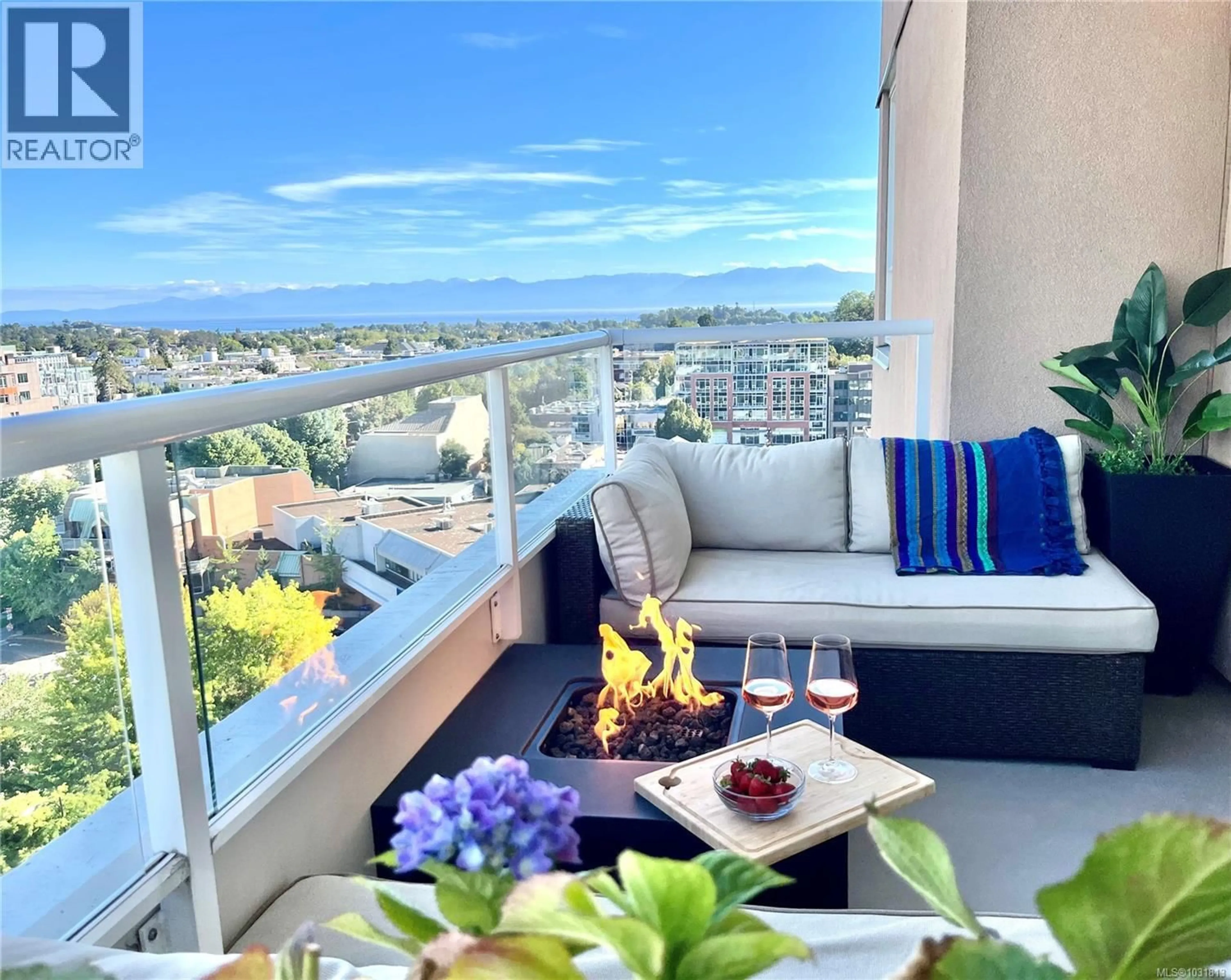 Balcony in the apartment, water/lake/river/ocean view for 1203 - 930 YATES STREET, Victoria British Columbia V8V3M2