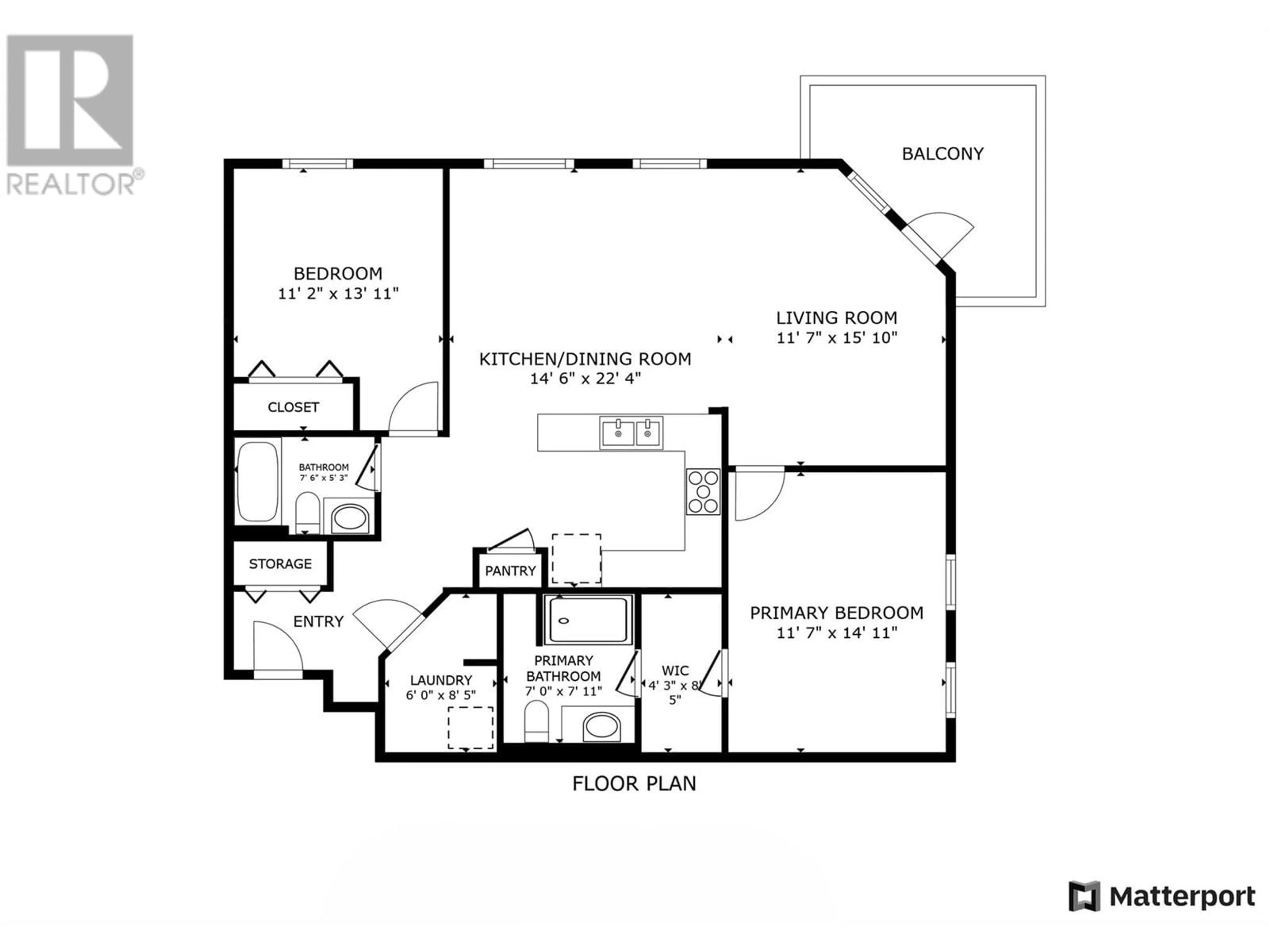 Floor plan for 3645 Carrington Road Unit# 414, West Kelowna British Columbia V4T2E6