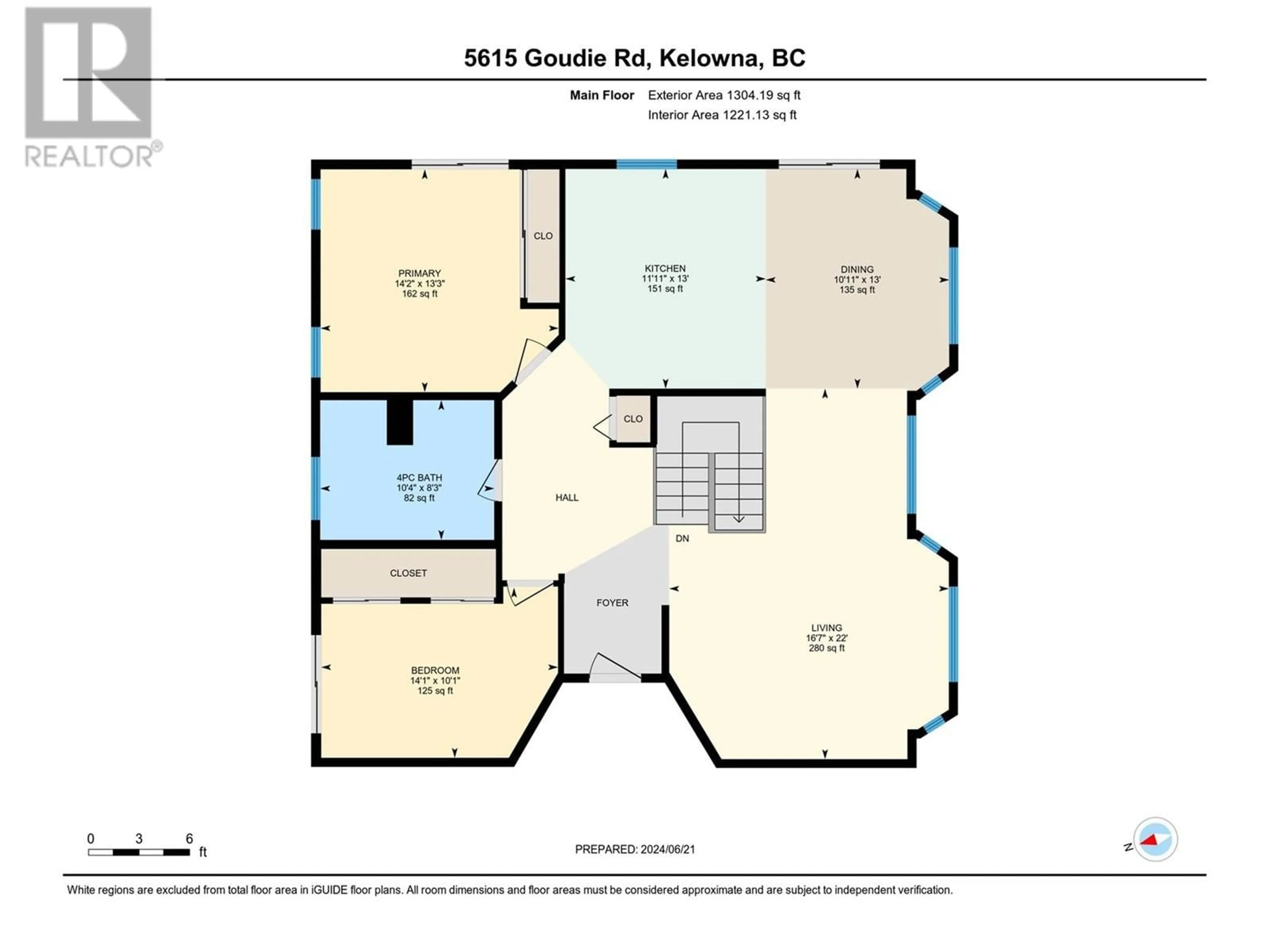 Floor plan for 5615 Goudie Road, Kelowna British Columbia V1P1H6