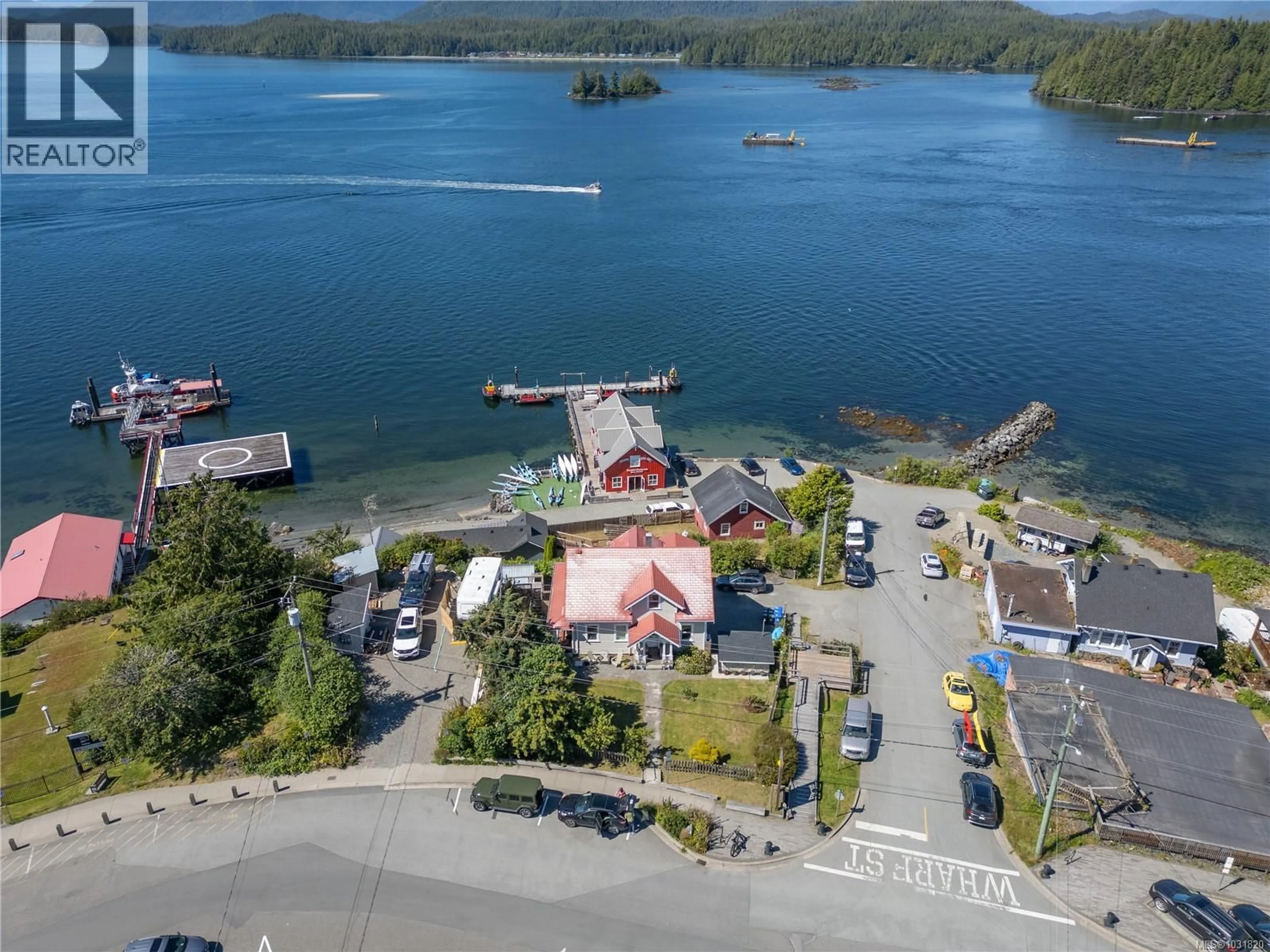 A pic from outside/outdoor area/front of a property/back of a property/a pic from drone, water/lake/river/ocean view for 336 MAIN STREET, Tofino British Columbia V0R2Z0