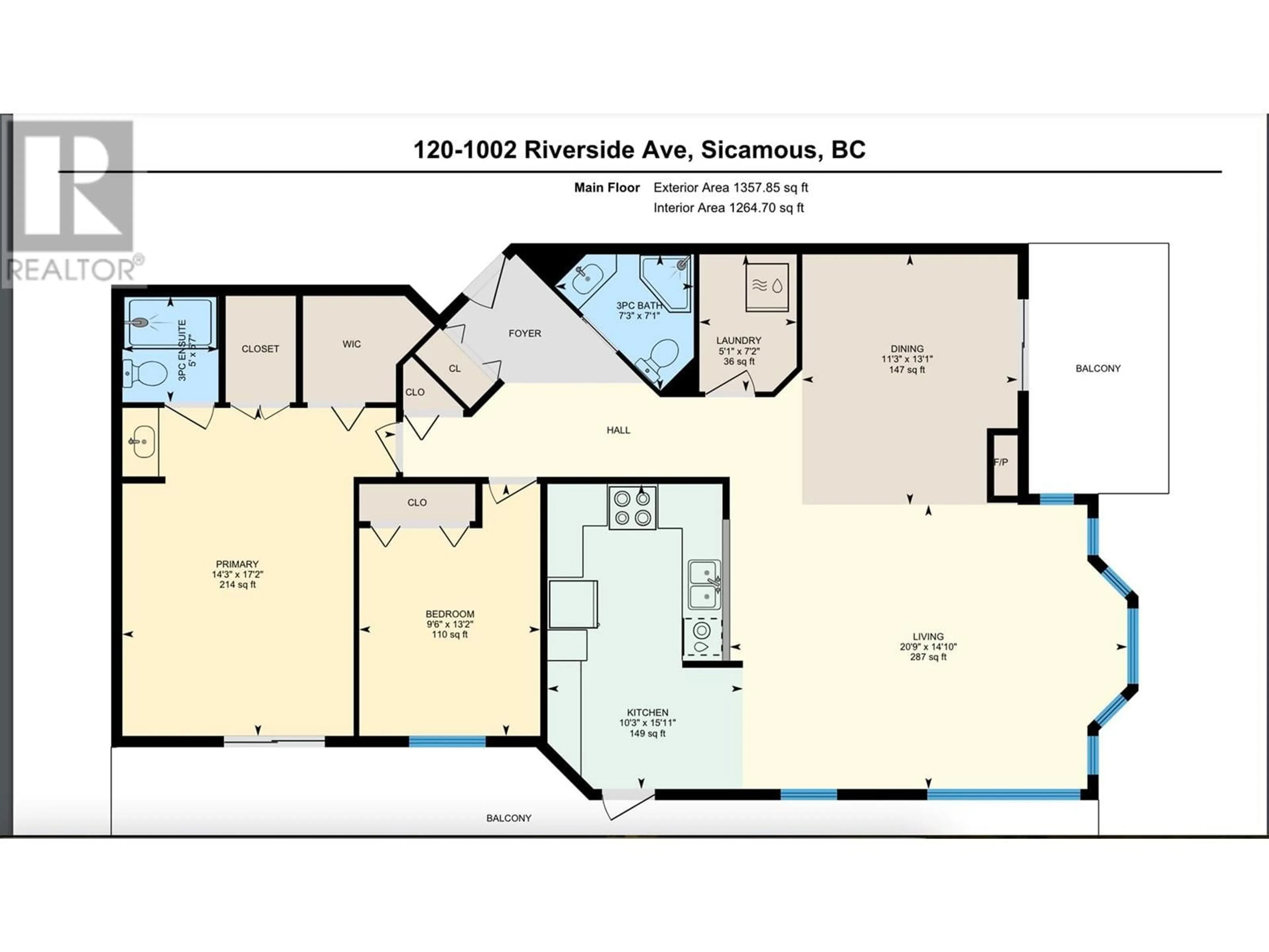 Floor plan for 1002 Riverside Avenue Unit# 120, Sicamous British Columbia V0E2V1