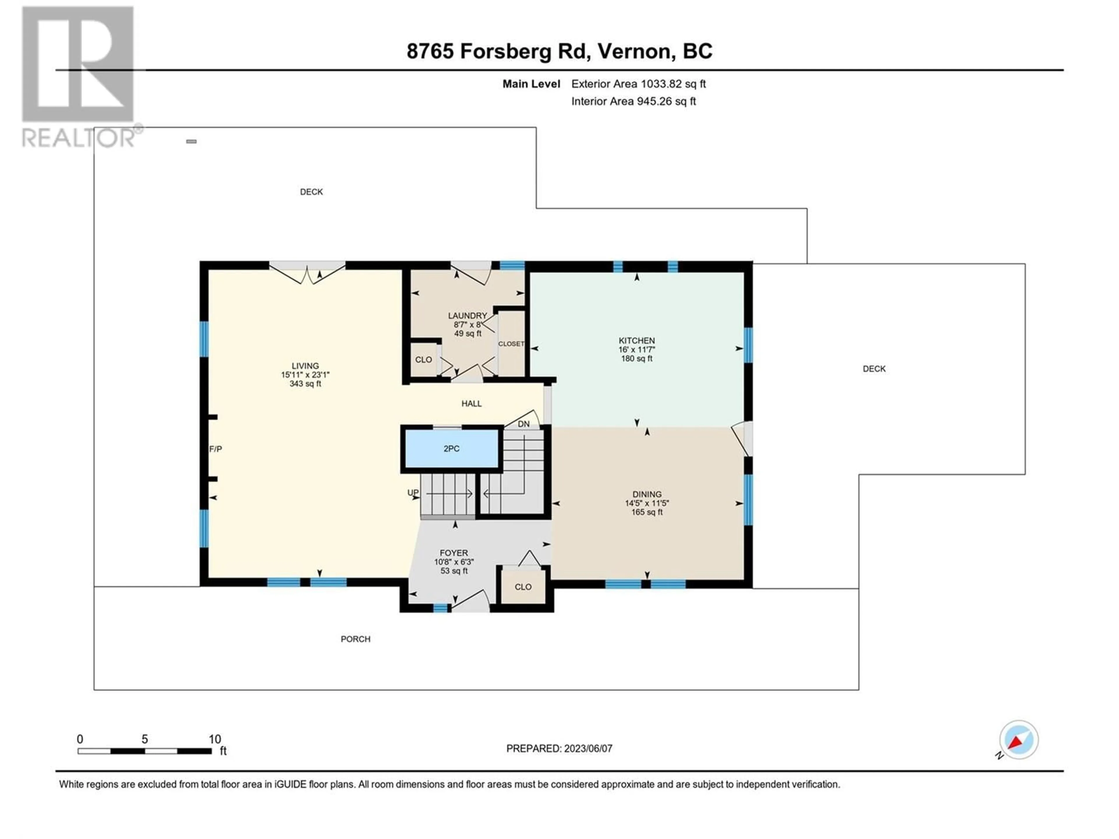 Floor plan for 8765 Forsberg Road, Vernon British Columbia V1B3M6