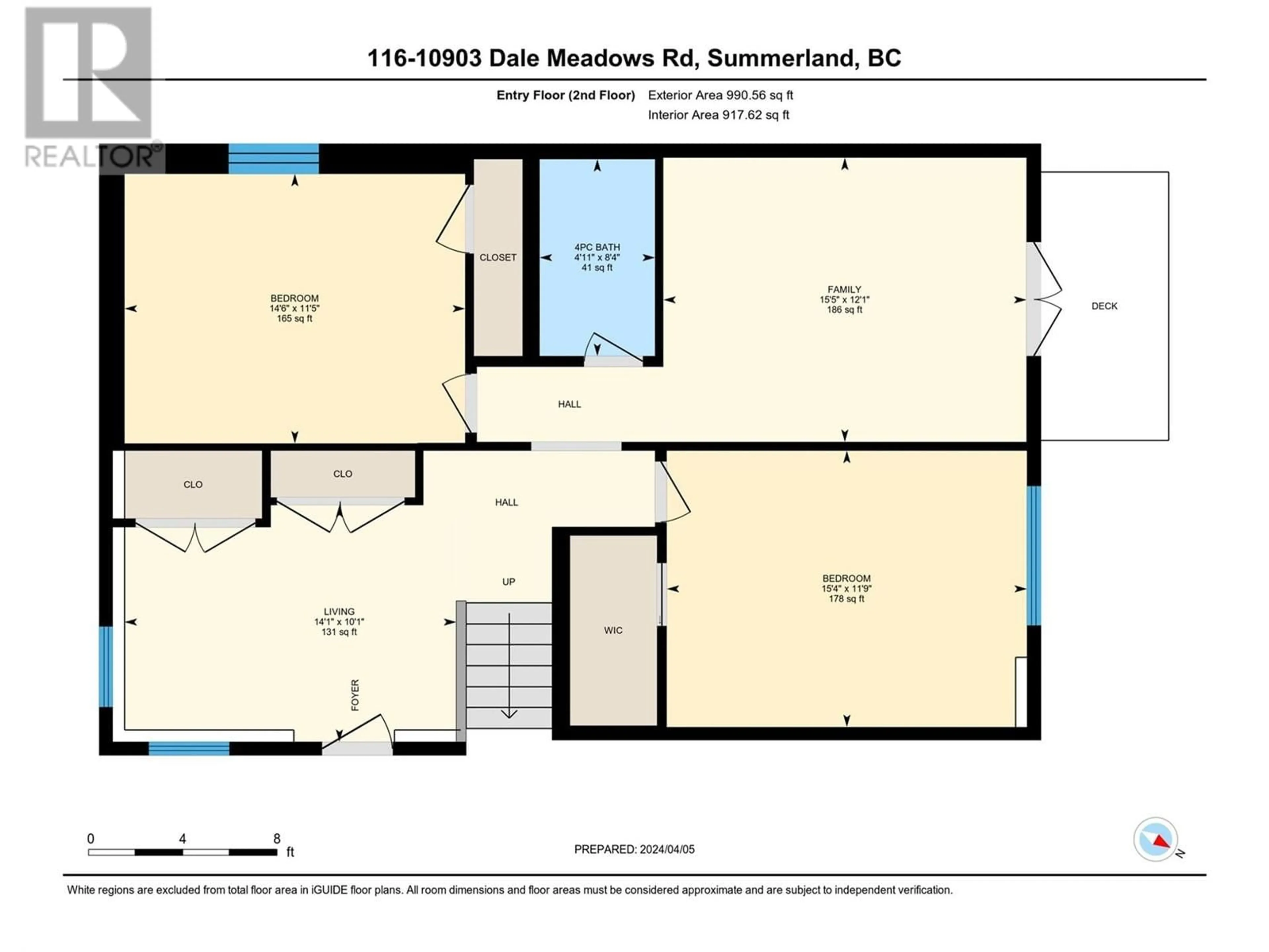 Floor plan for 10903 DALE MEADOWS Road Unit# 116, Summerland British Columbia V0H1Z8