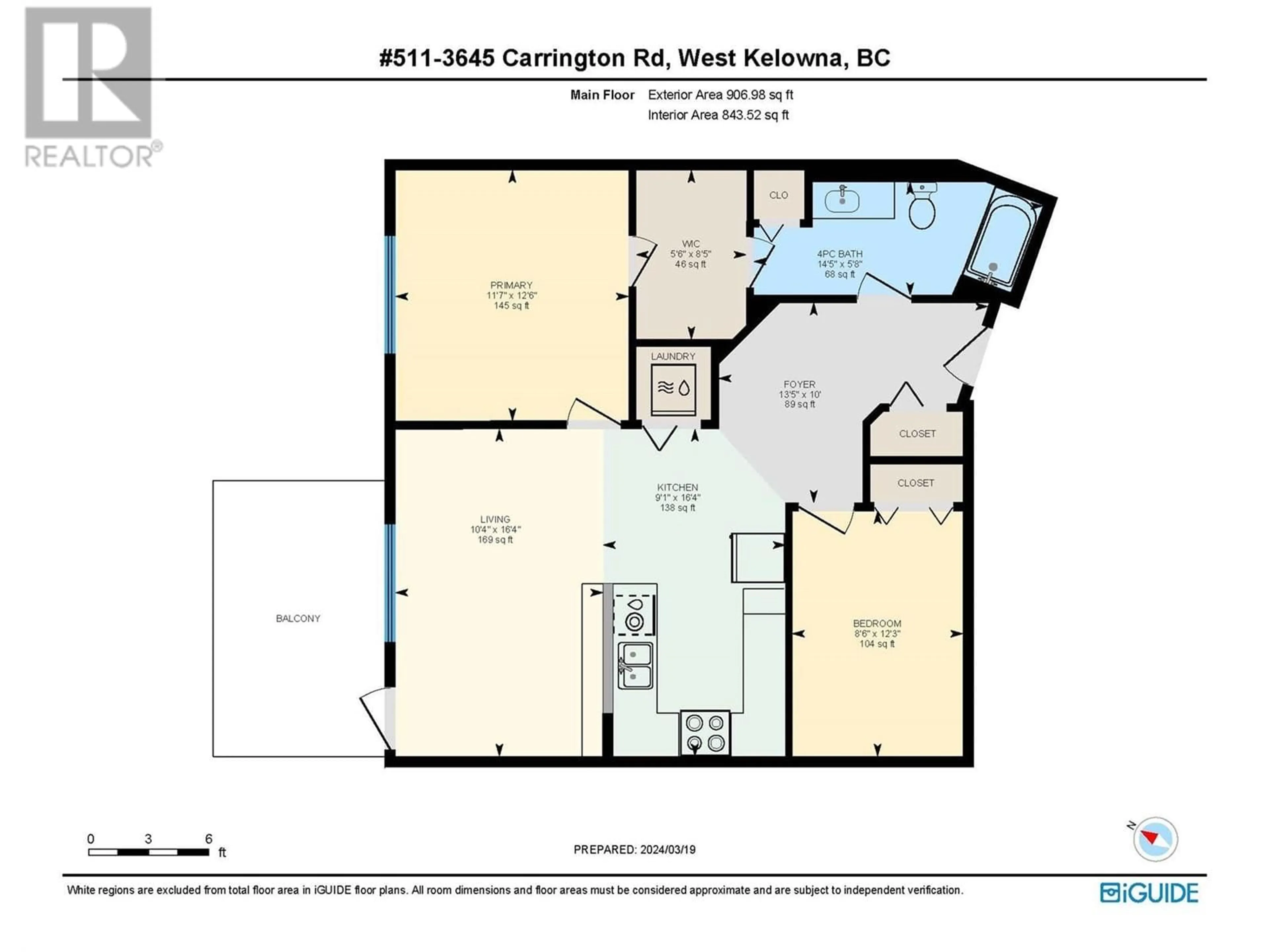 Floor plan for 3645 Carrington Road Unit# 511, West Kelowna British Columbia V4T3G9