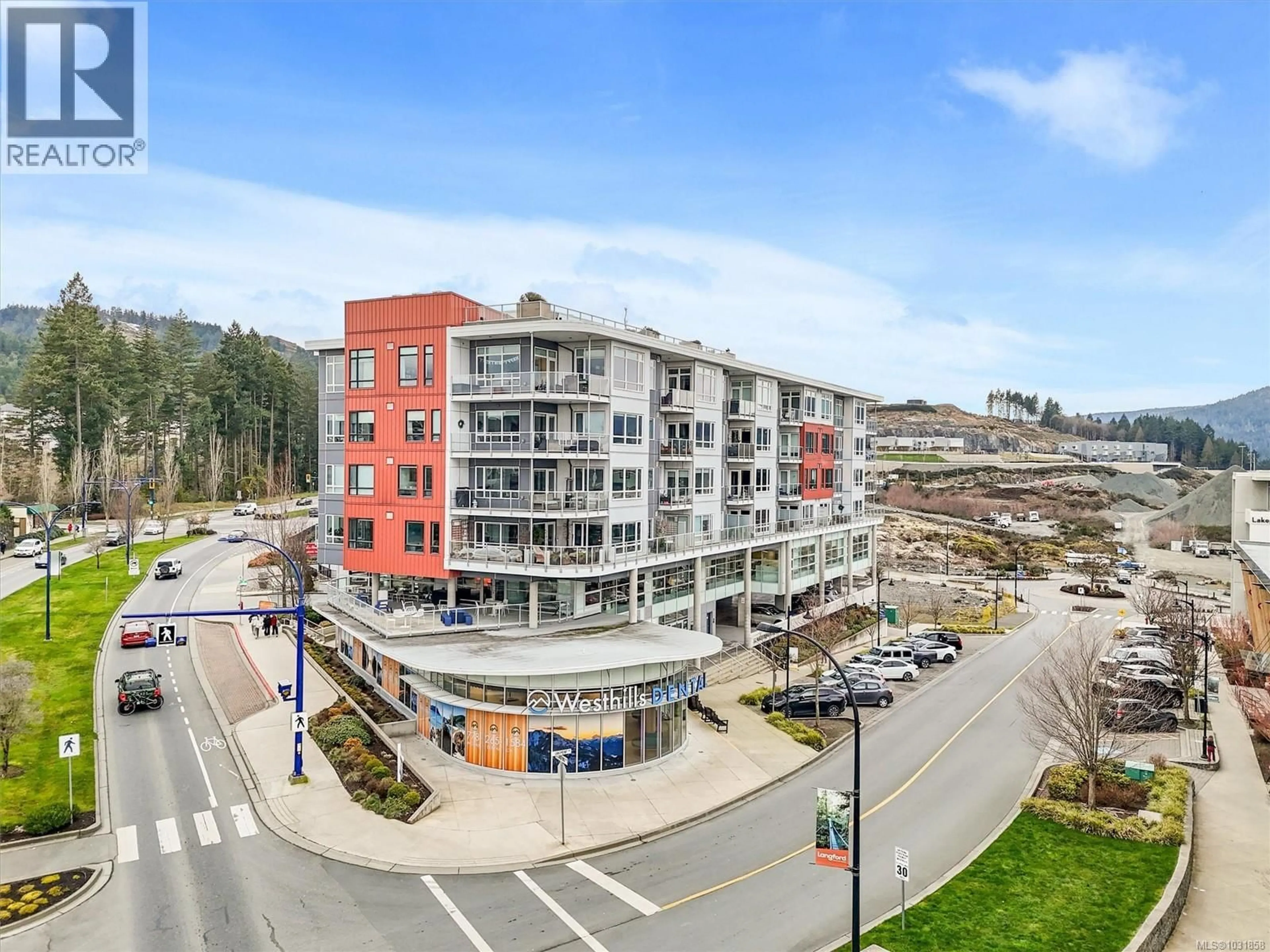 A pic from outside/outdoor area/front of a property/back of a property/a pic from drone, unknown for 301 - 1311 LAKEPOINT WAY, Langford British Columbia V9B0S7