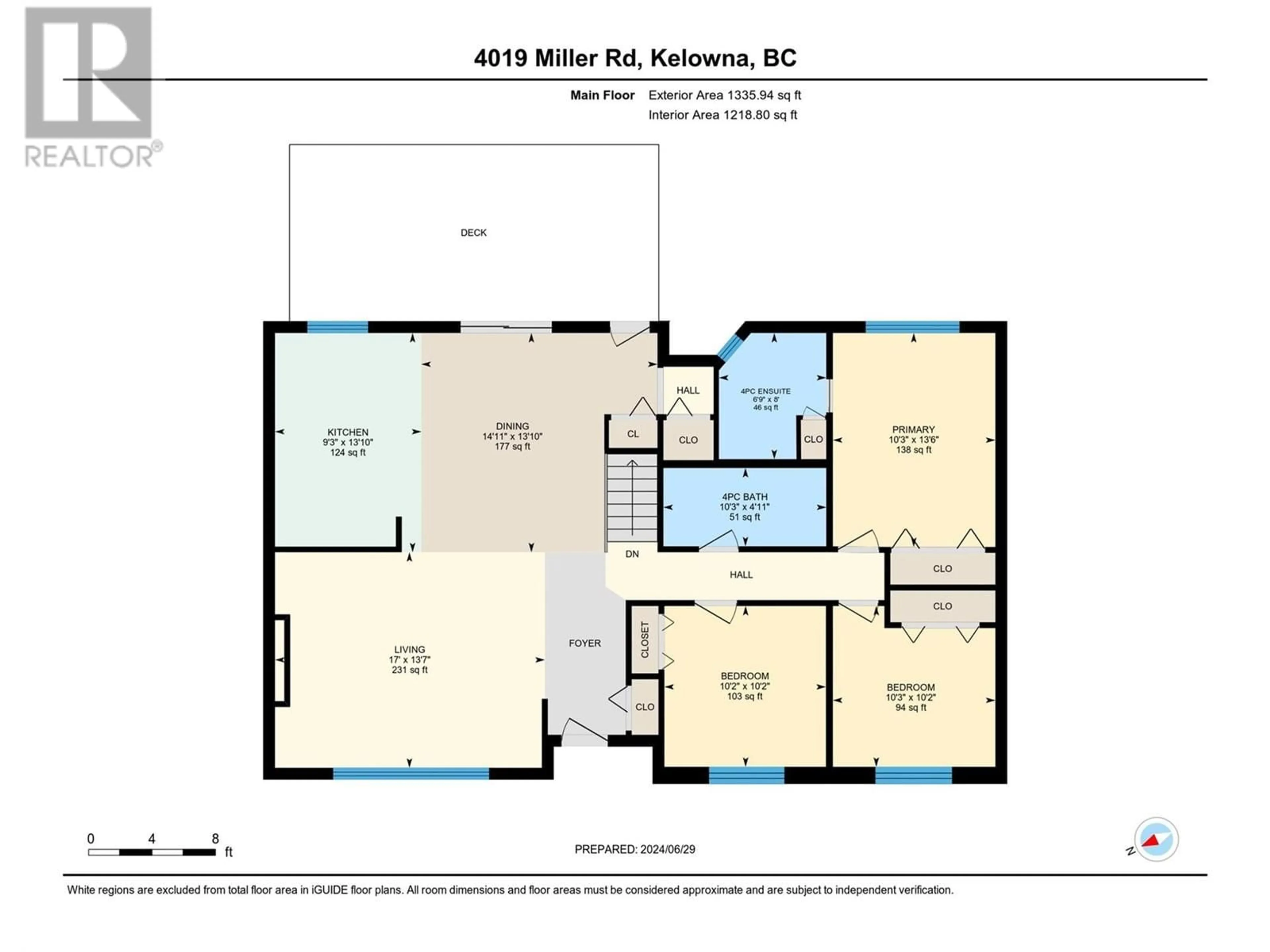 Floor plan for 4019 Miller Road, Kelowna British Columbia V1W4C7