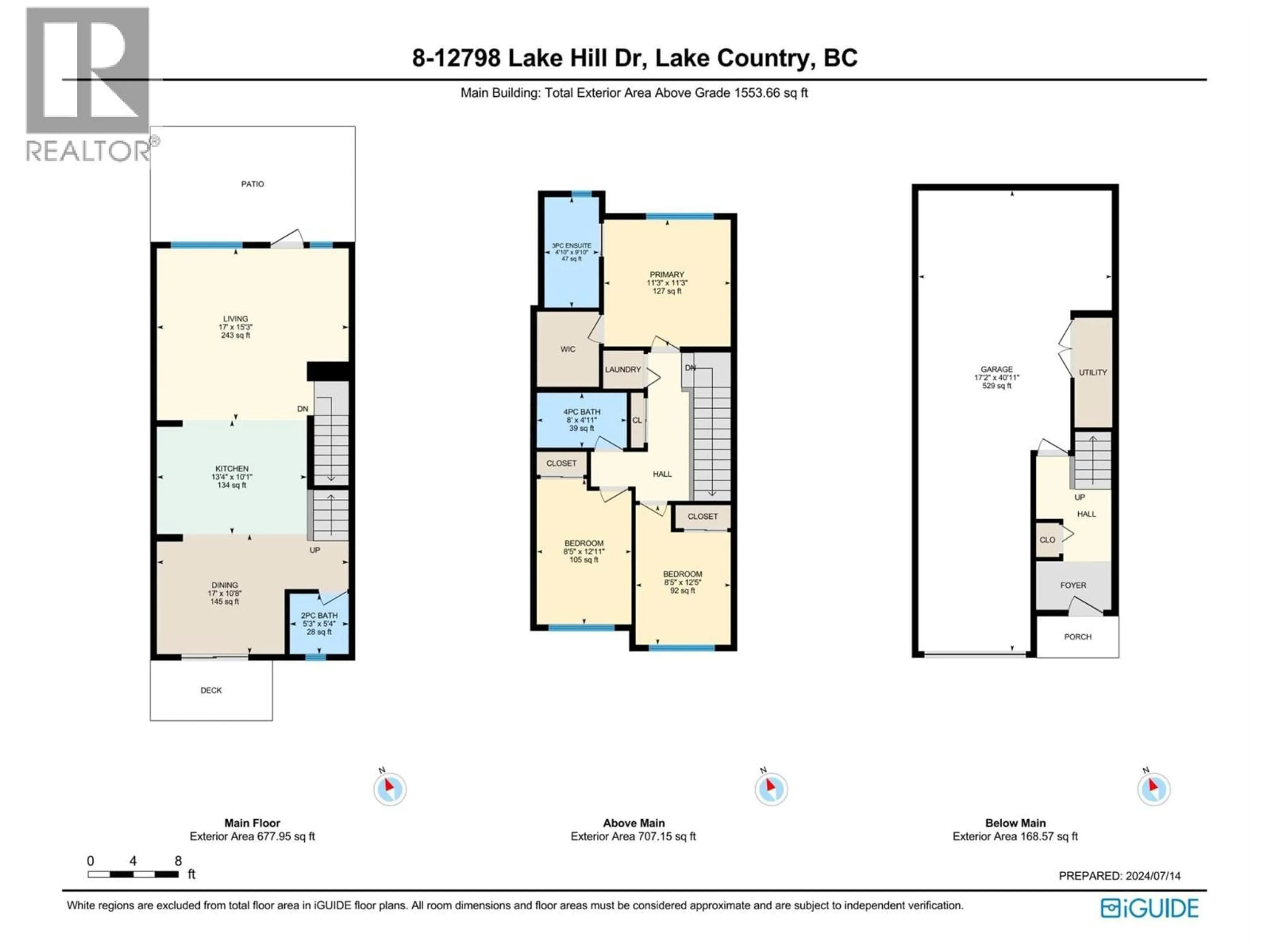 Floor plan for 8 - 12798 LAKE HILL DRIVE, Lake Country British Columbia V4V2W5